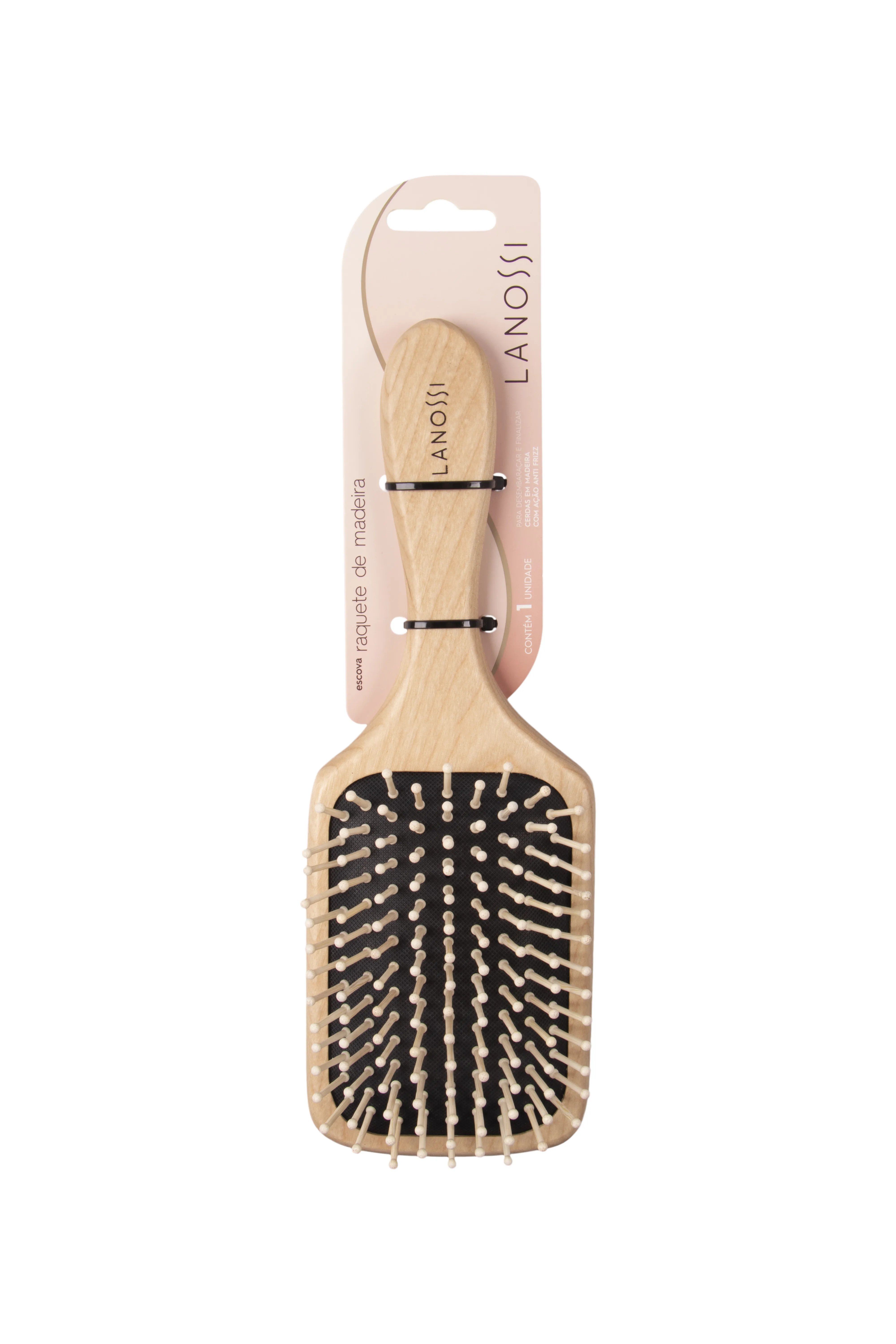 ESCOVA LANOSSI RAQUETE DE MADEIRA