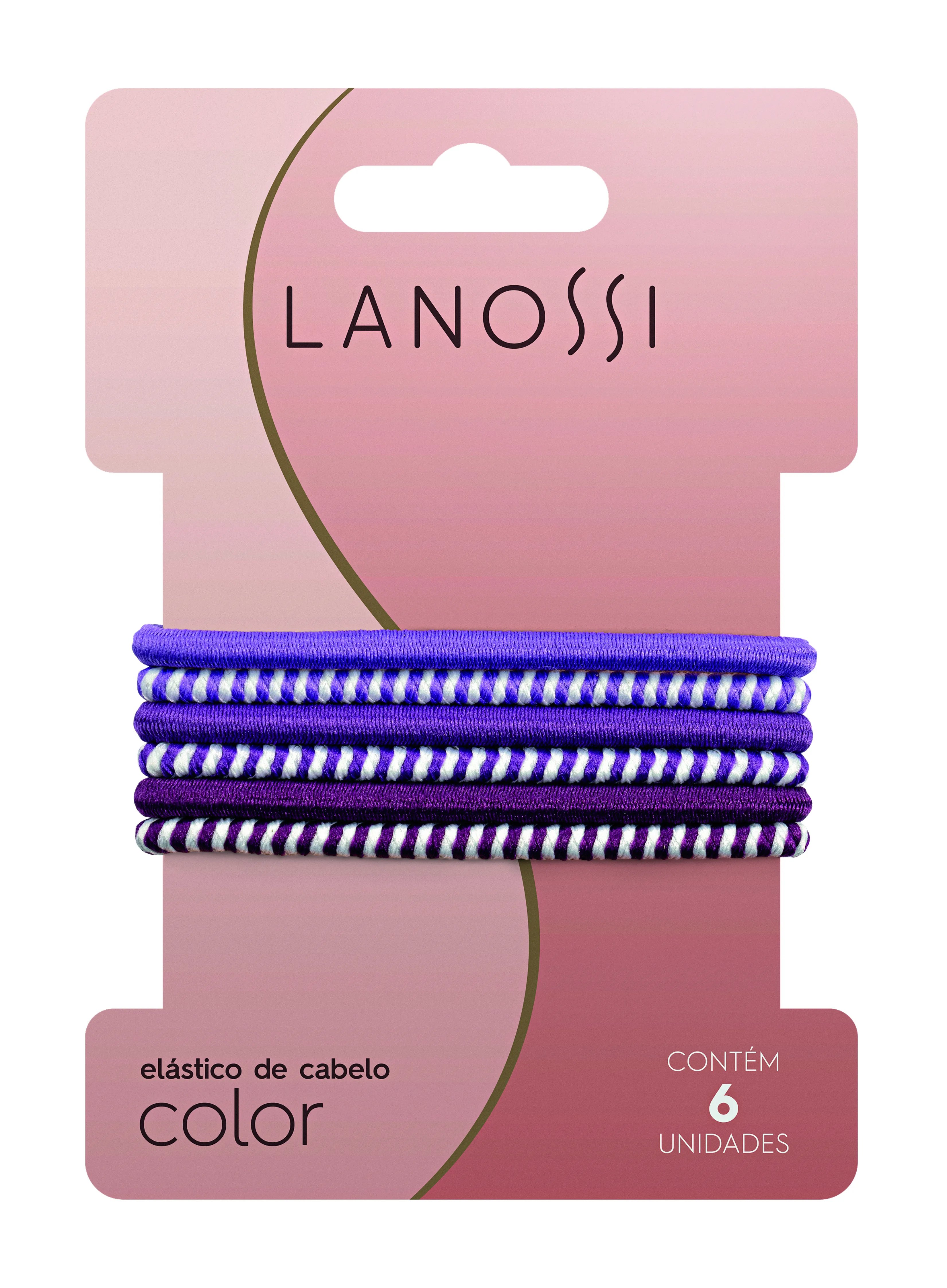 *ELÁSTICOS DE CABELO LANOSSI COLOR BLUE 6 UND