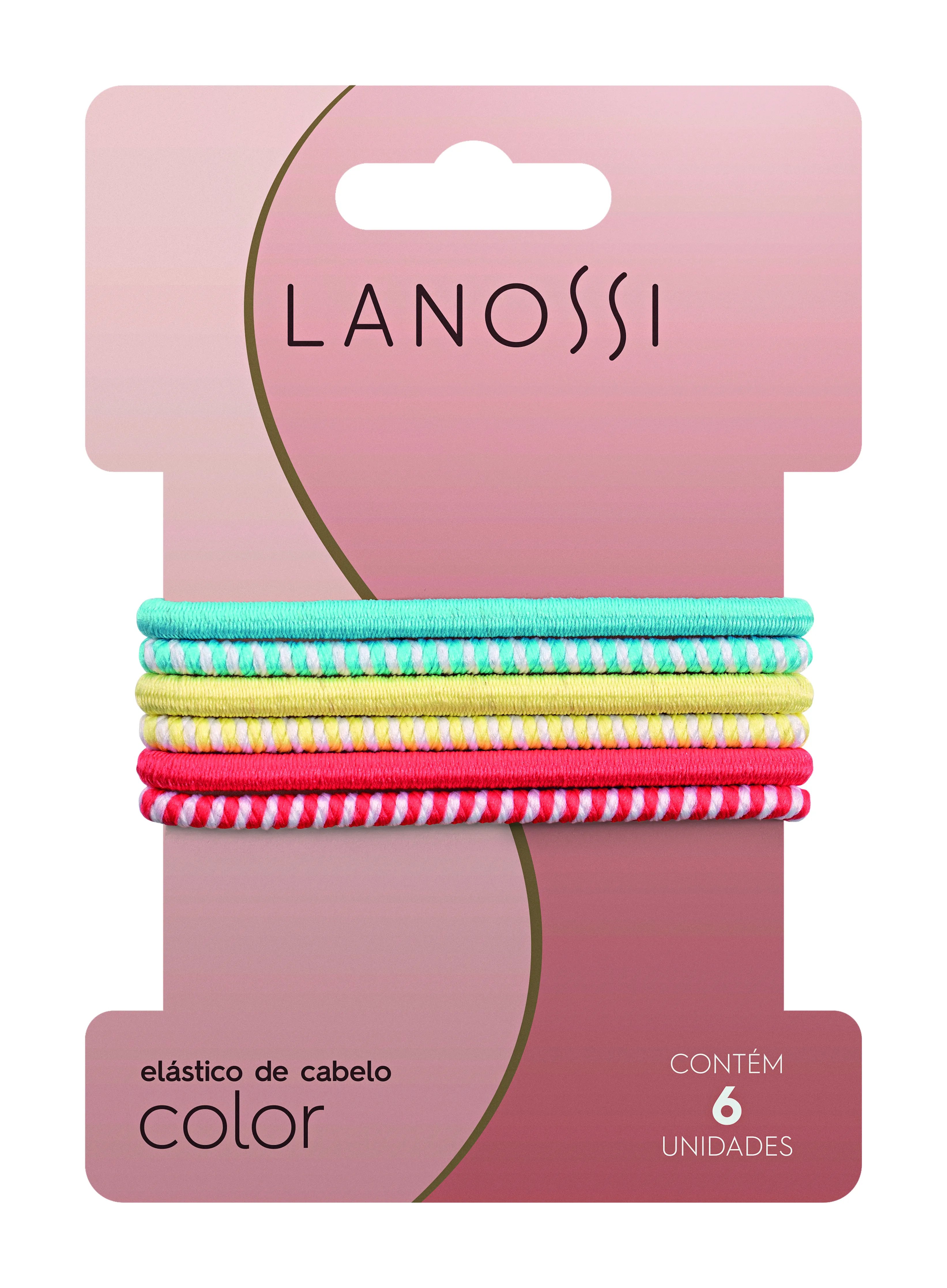 *ELÁSTICOS DE CABELO LANOSSI COLOR 6 UND
