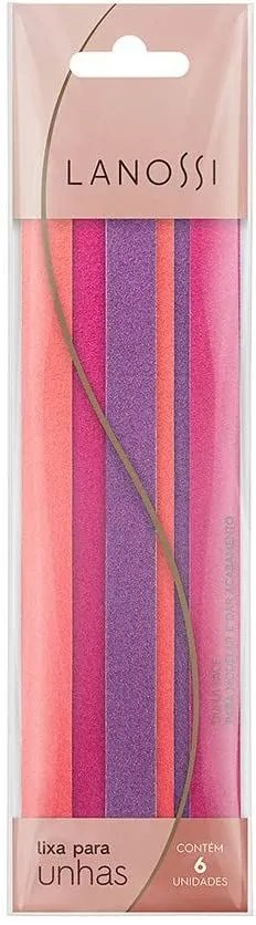 LIXA PARA UNHAS LANOSSI COLOR DUPLA FACE 6 UND