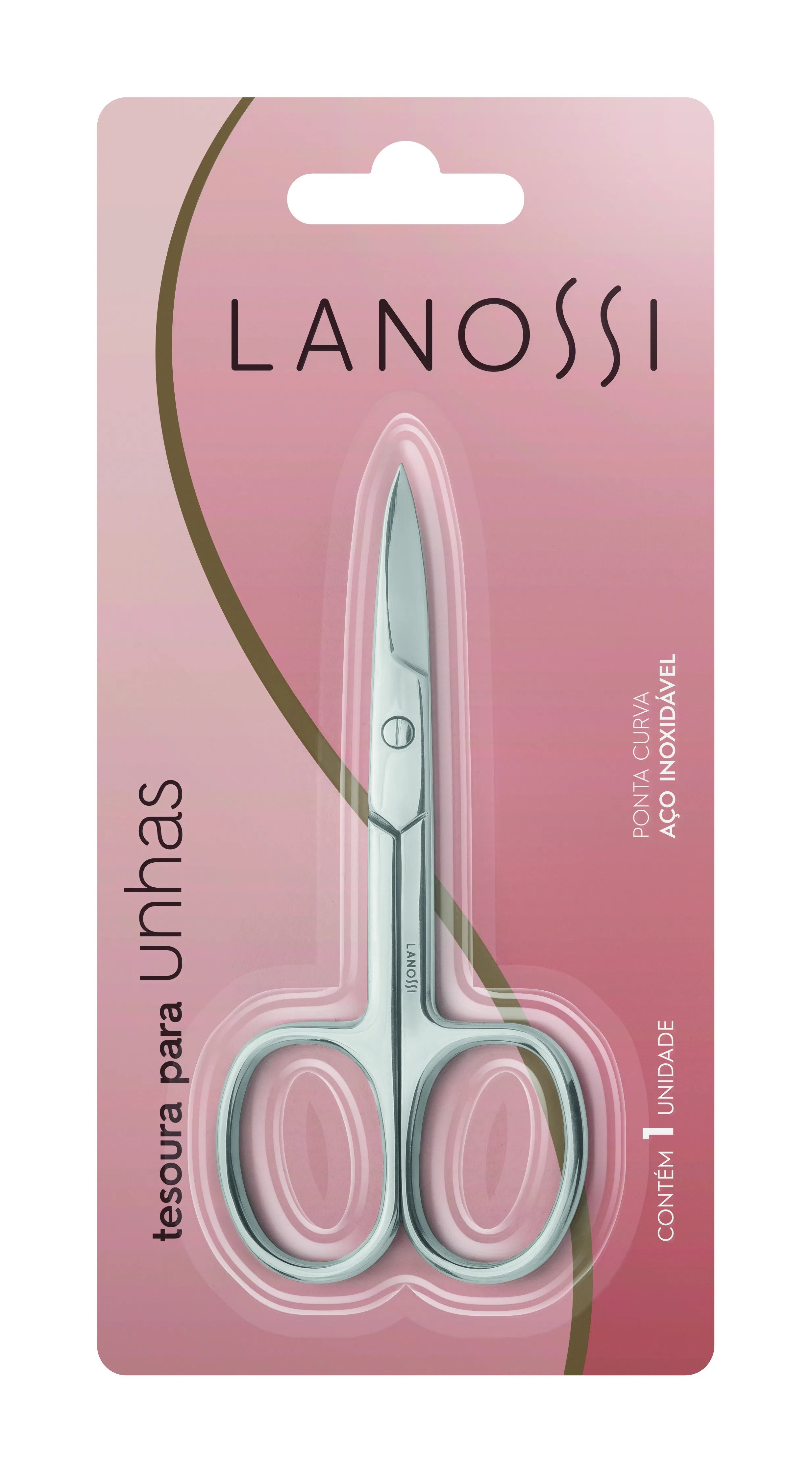 TESOURA PARA UNHAS LANOSSI PONTA CURVADA