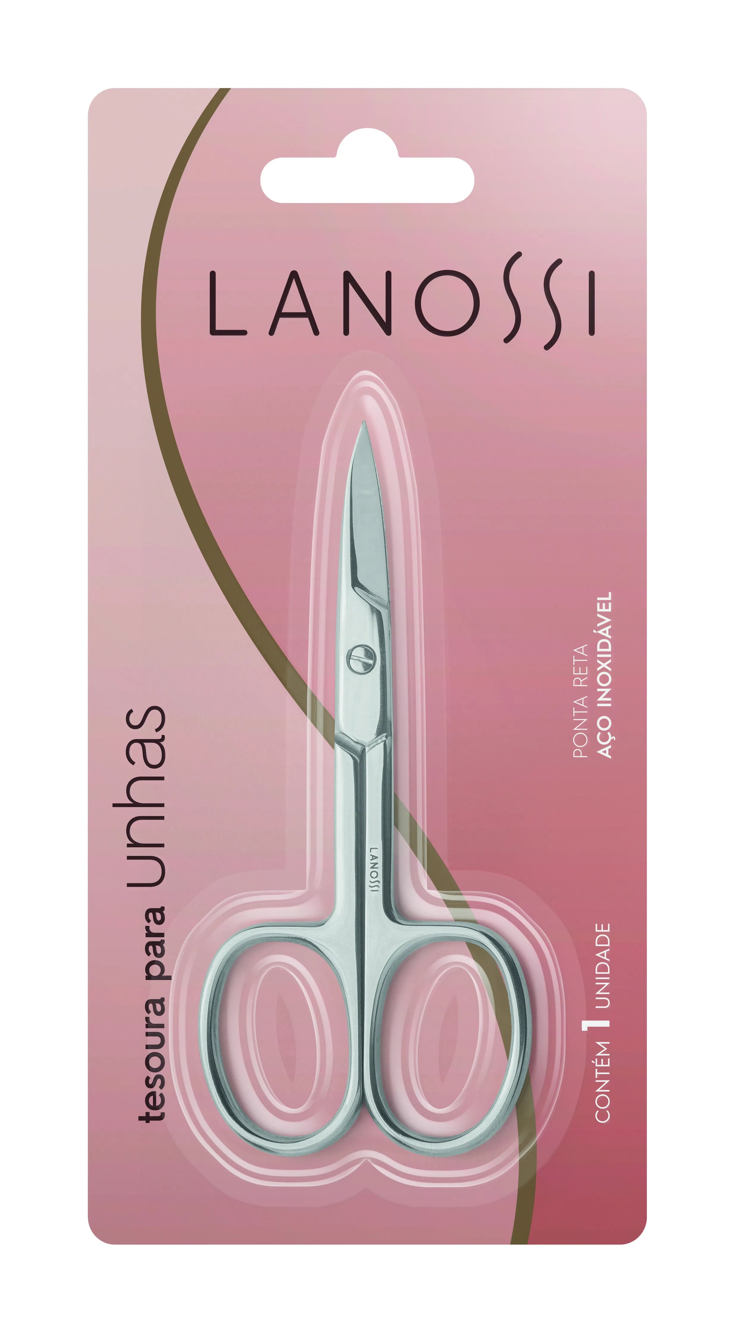 TESOURA PARA UNHAS LANOSSI PONTA RETA