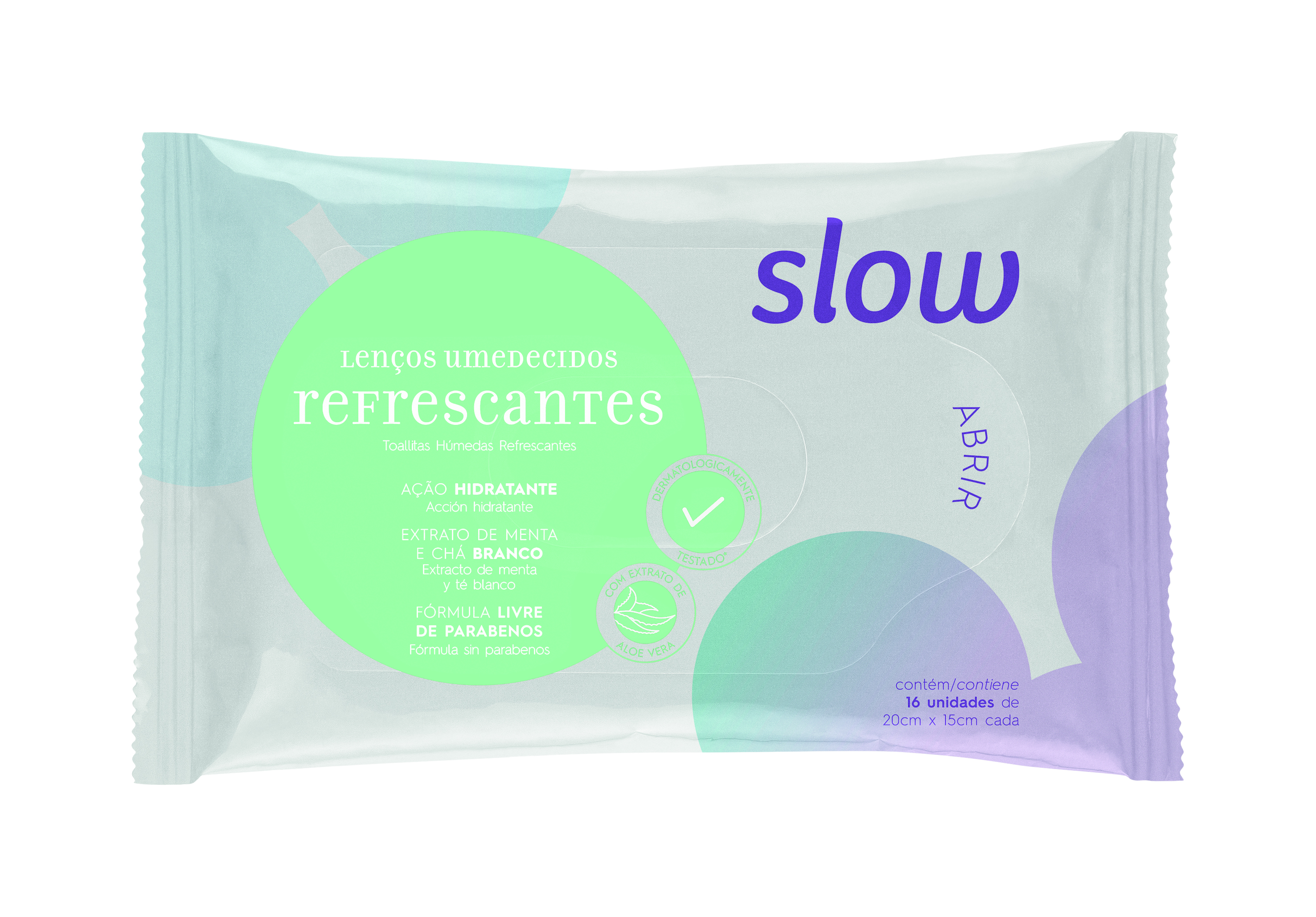 LENÇOS UMEDECIDOS SLOW REFRESCANTES 16 UND