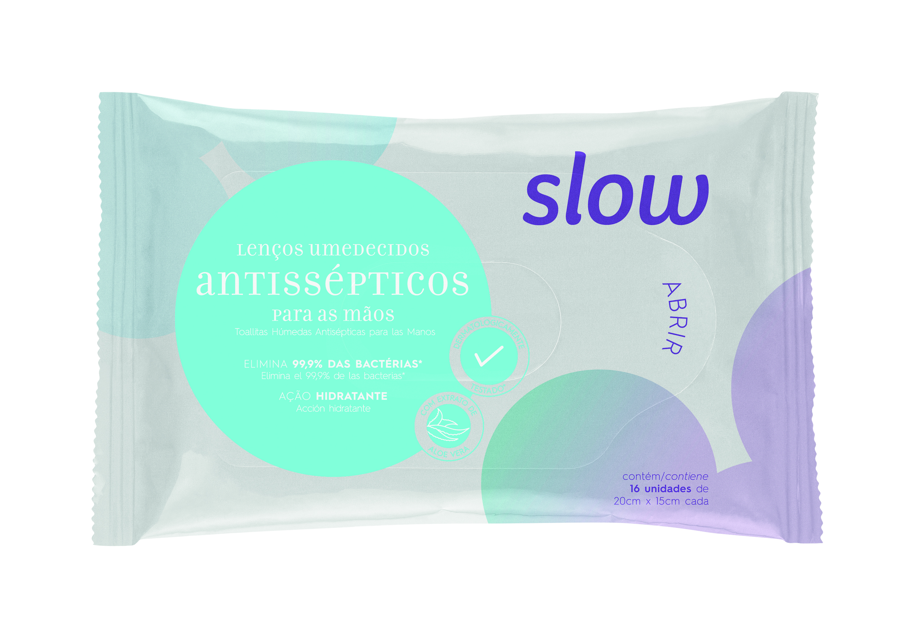 LENÇOS UMEDECIDOS SLOW ANTISSÉPTICOS 16 UND