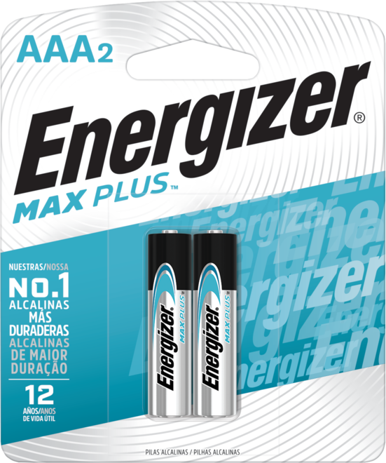 PILHA ENERGIZER MAX PLUS ALCALINA AAA PALITO COM 2 UND