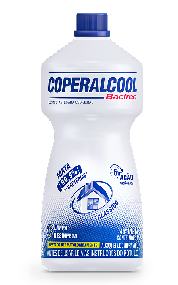 ÁLCOOL 70 COPERALCOOL BACFREE HOSPITALAR 1LT