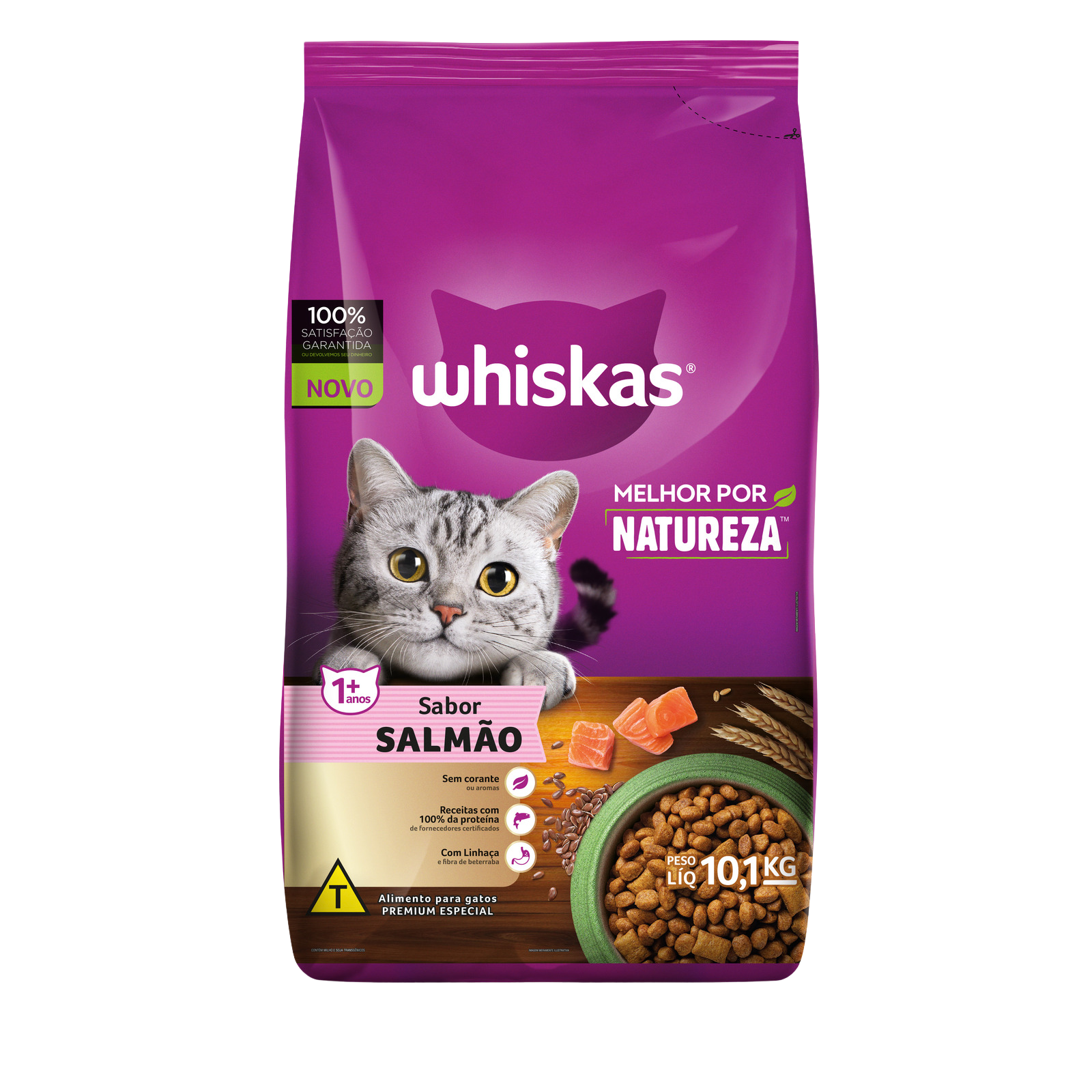 WHISKAS ADULTO SALMÃO MELHOR POR NATUREZA 10,1KG