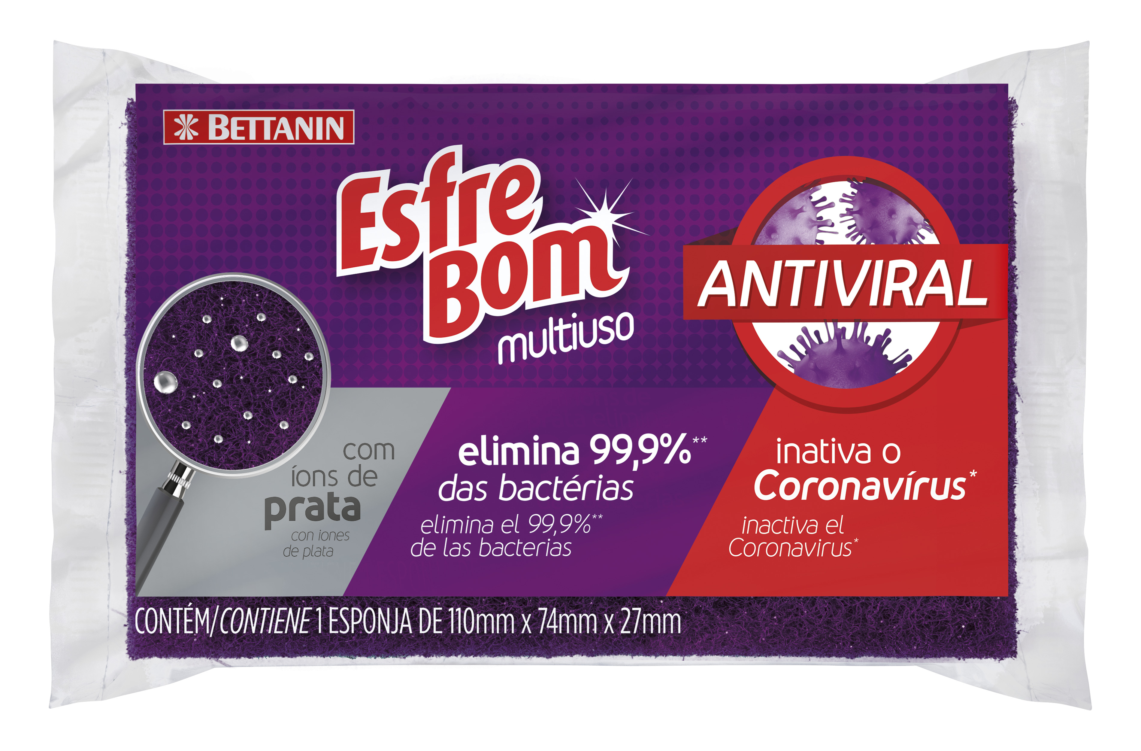 ESPONJA ESFREBOM MULTIUSO ANTIVIRAL