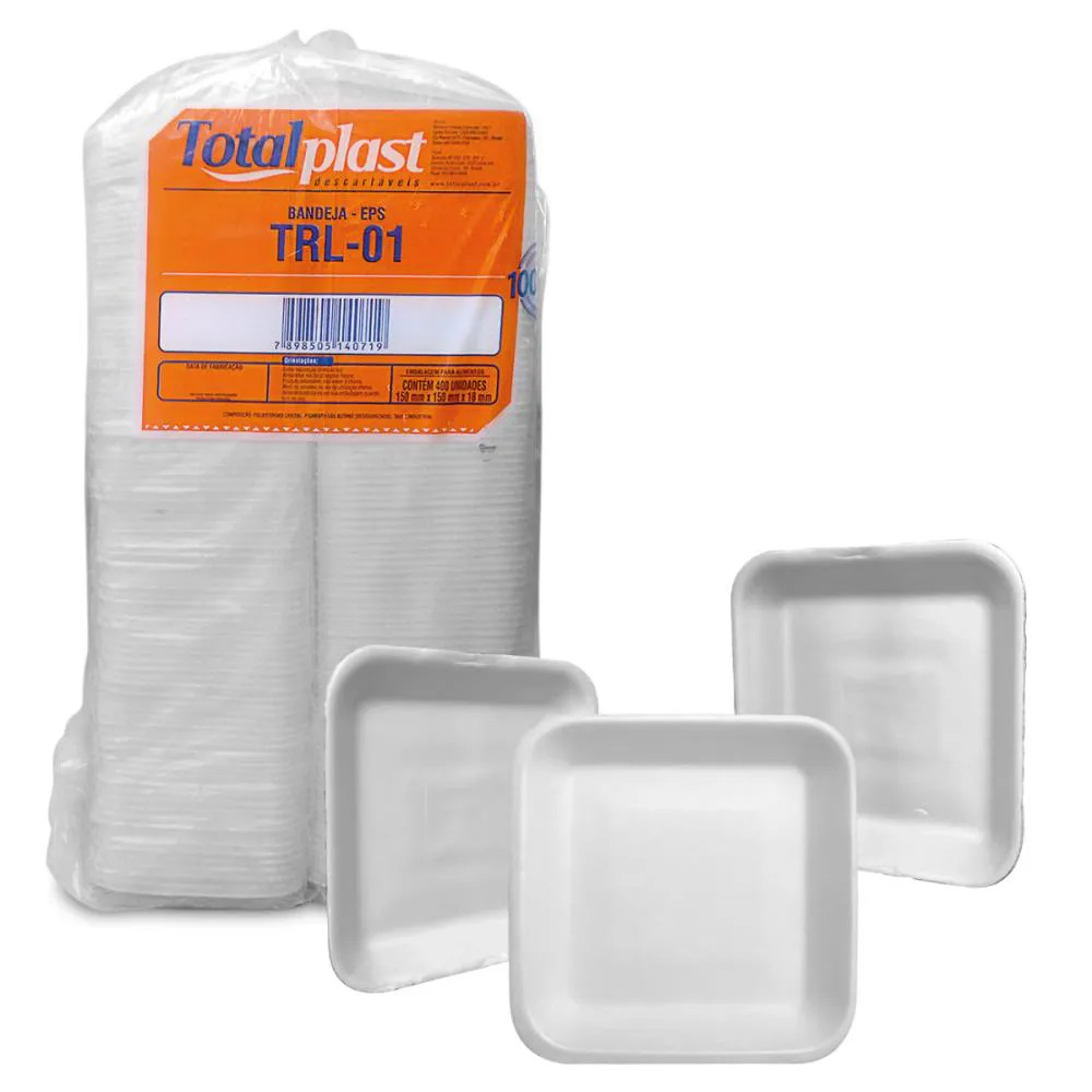 *BANDEJA EPS TOTALPLAST 150X150X18MM C/