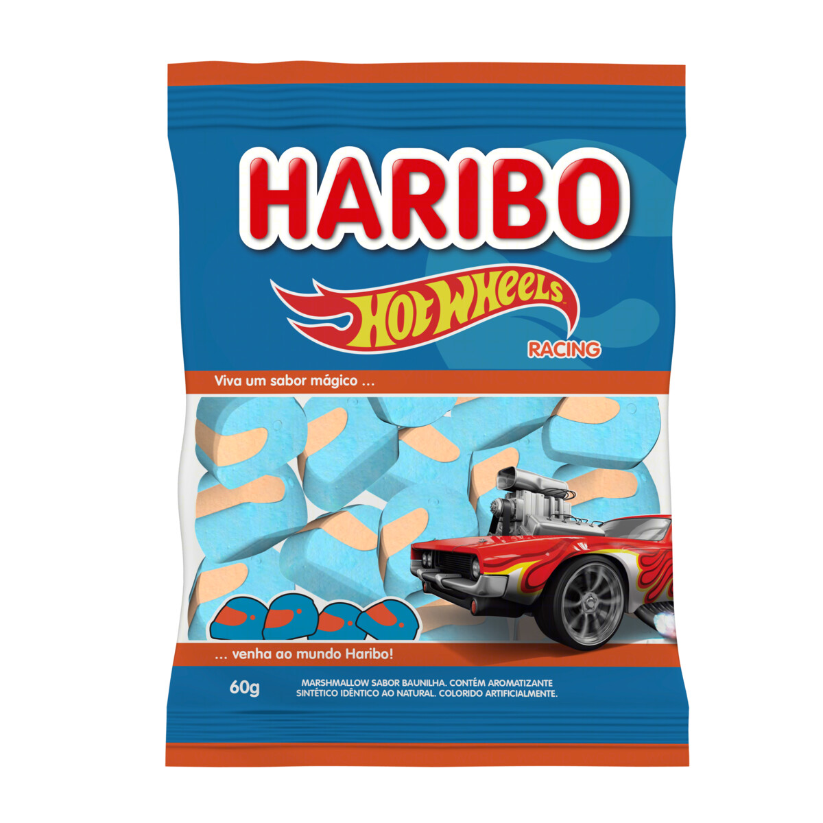 MARSHMALLOW HARIBO BAUNILHA HOT WHEELS 60G