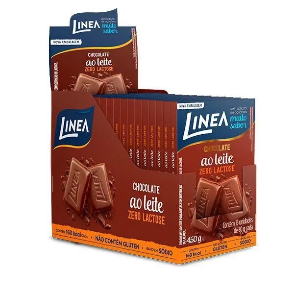 CHOCOLATE LINEA LEITE ZERO LACTOSE 15X30G