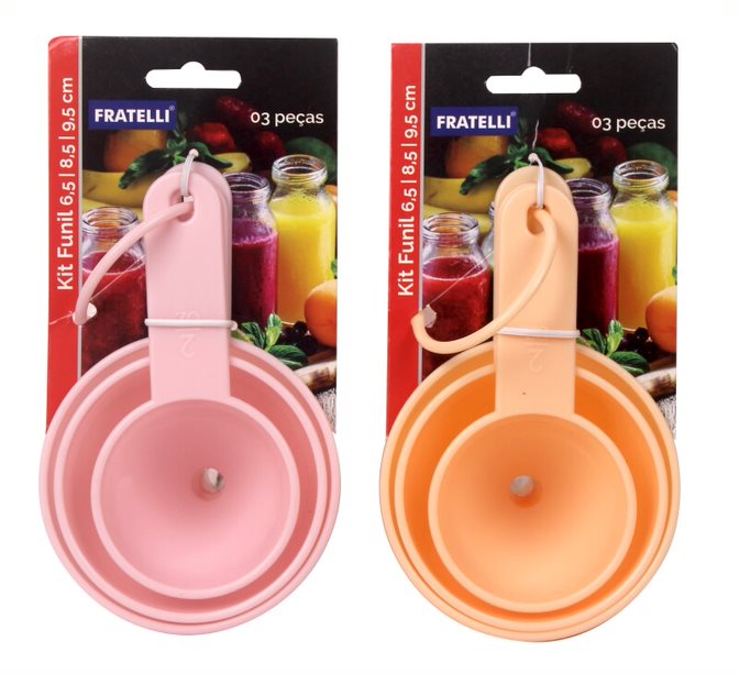 *KIT FUNIL FRATELLI 3PCS 13CM 14CM 15CM