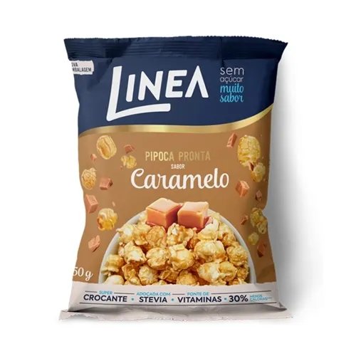 PIPOCA PRONTA LINEA CARAMELO ZERO AÇÚCAR 50G