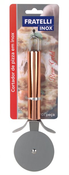 *CORTADOR DE PIZZA FRATELLI INOX ROSE GO