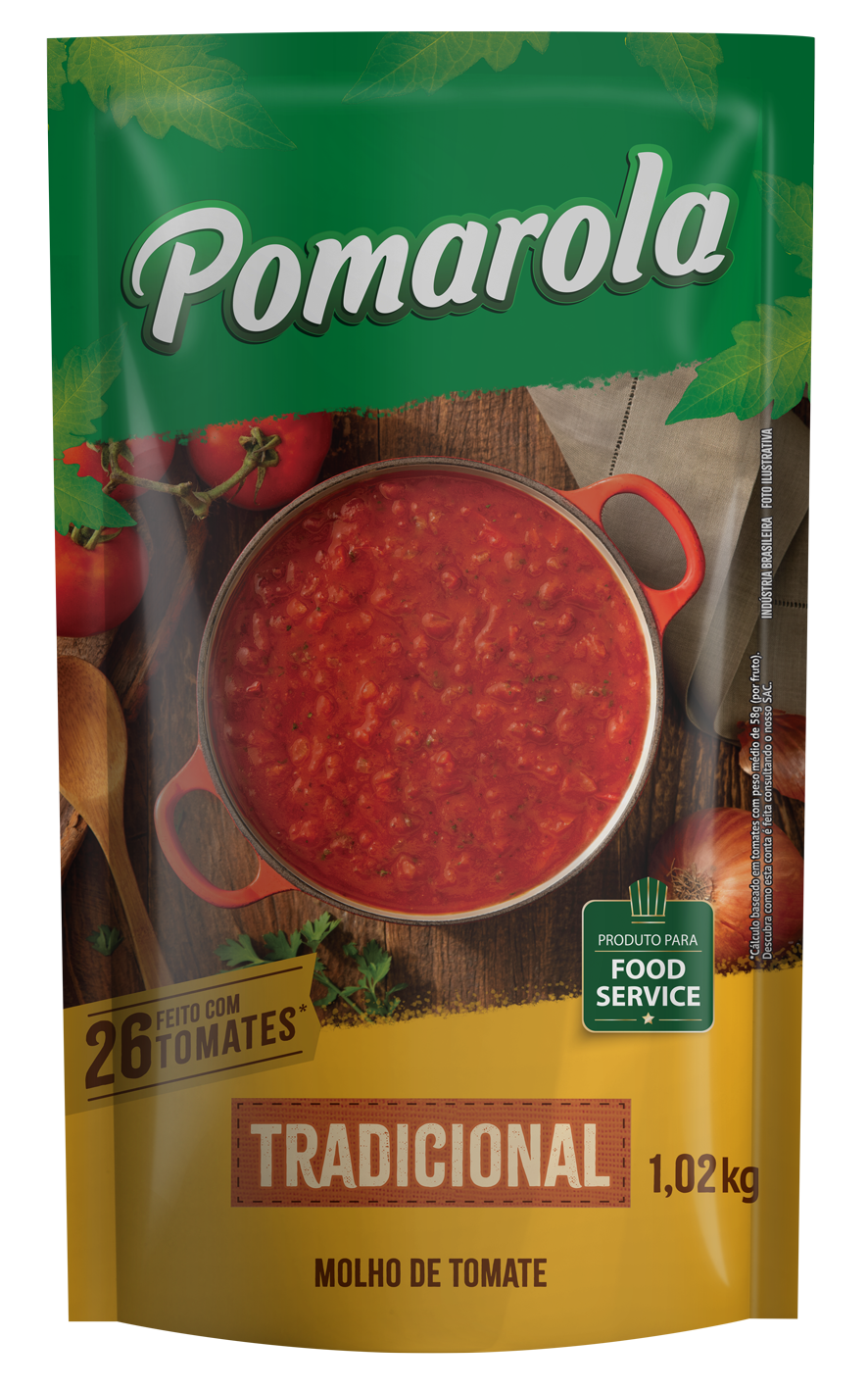 MOLHO DE TOMATE POMAROLA TRADICIONAL 1,02KG