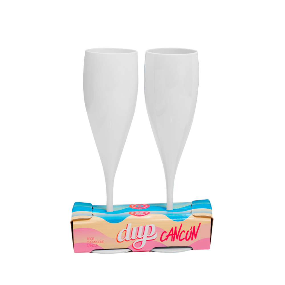 **KIT TACA CHAMPANHE CANCUN 2X170ML BRAN