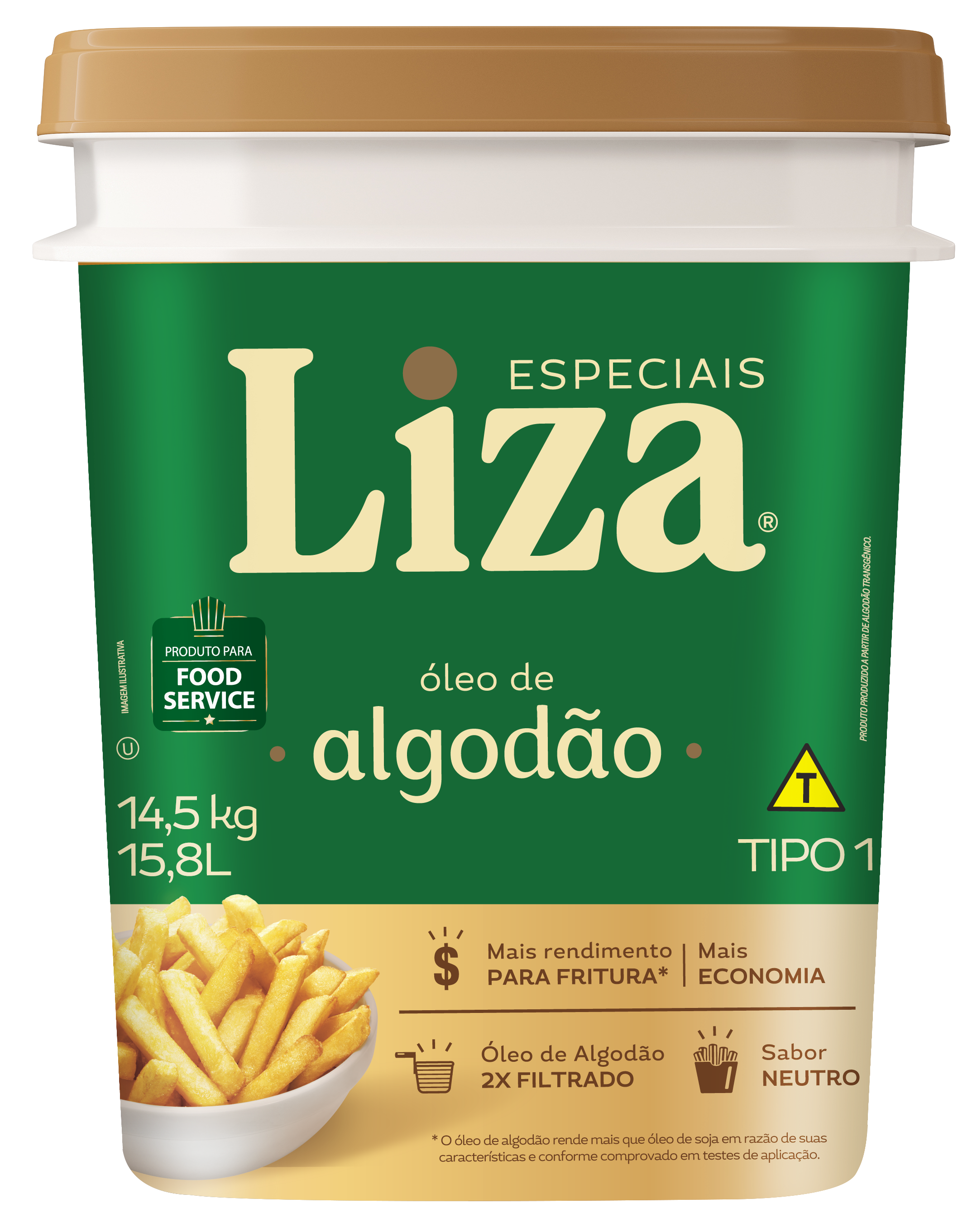 ÓLEO DE ALGODÃO LIZA BALDE 14,5KG