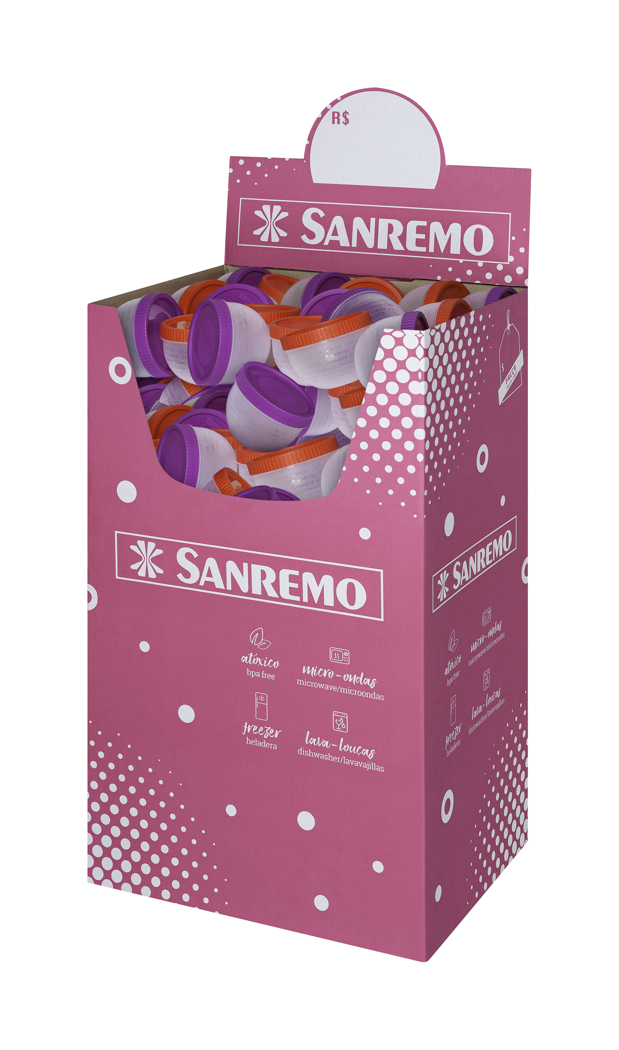 *POTE PLASTICO SANREMO CEBOLA E TOMATE