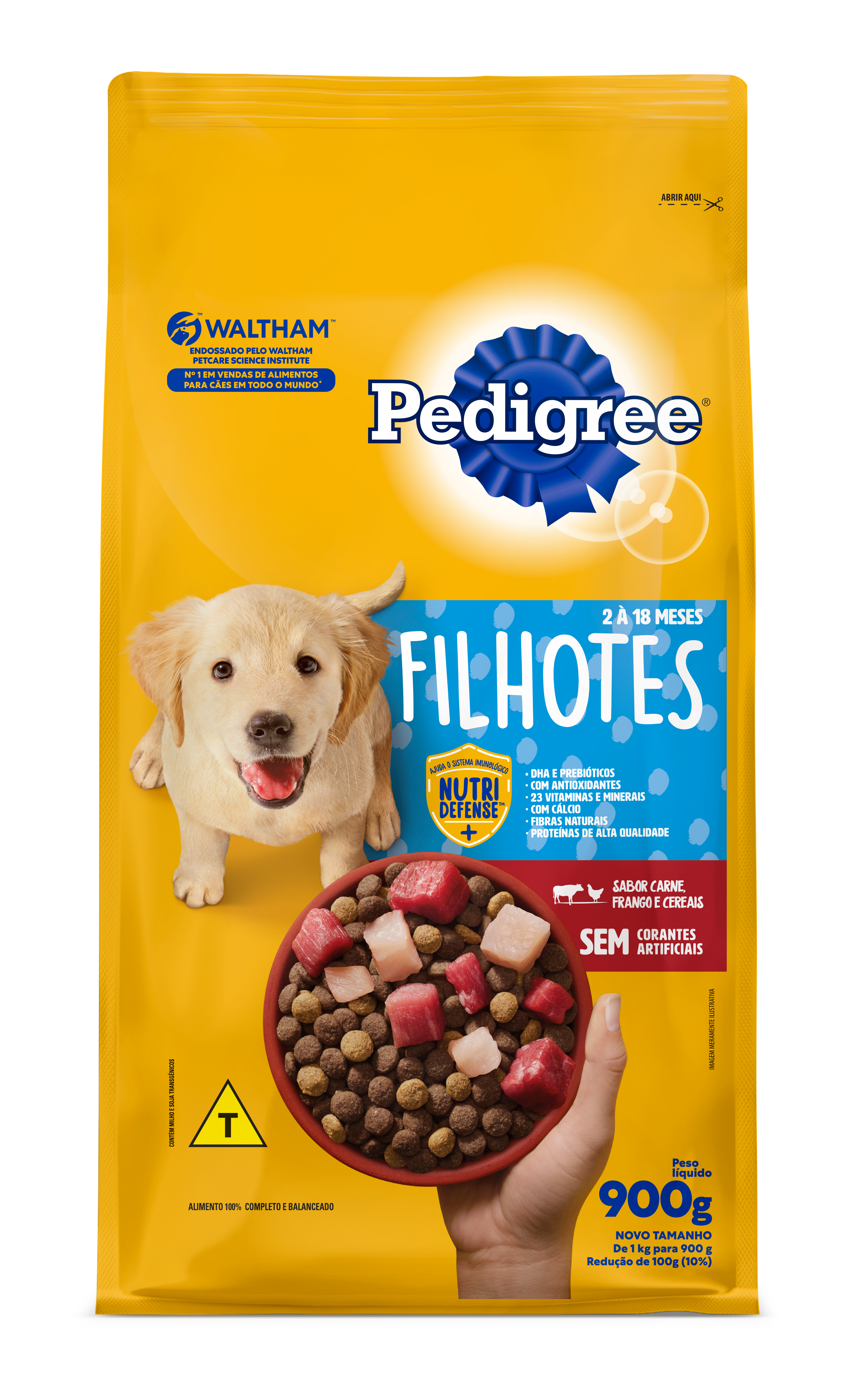 PEDIGREE FILHOTES DRY CARNE FRANGO 900G