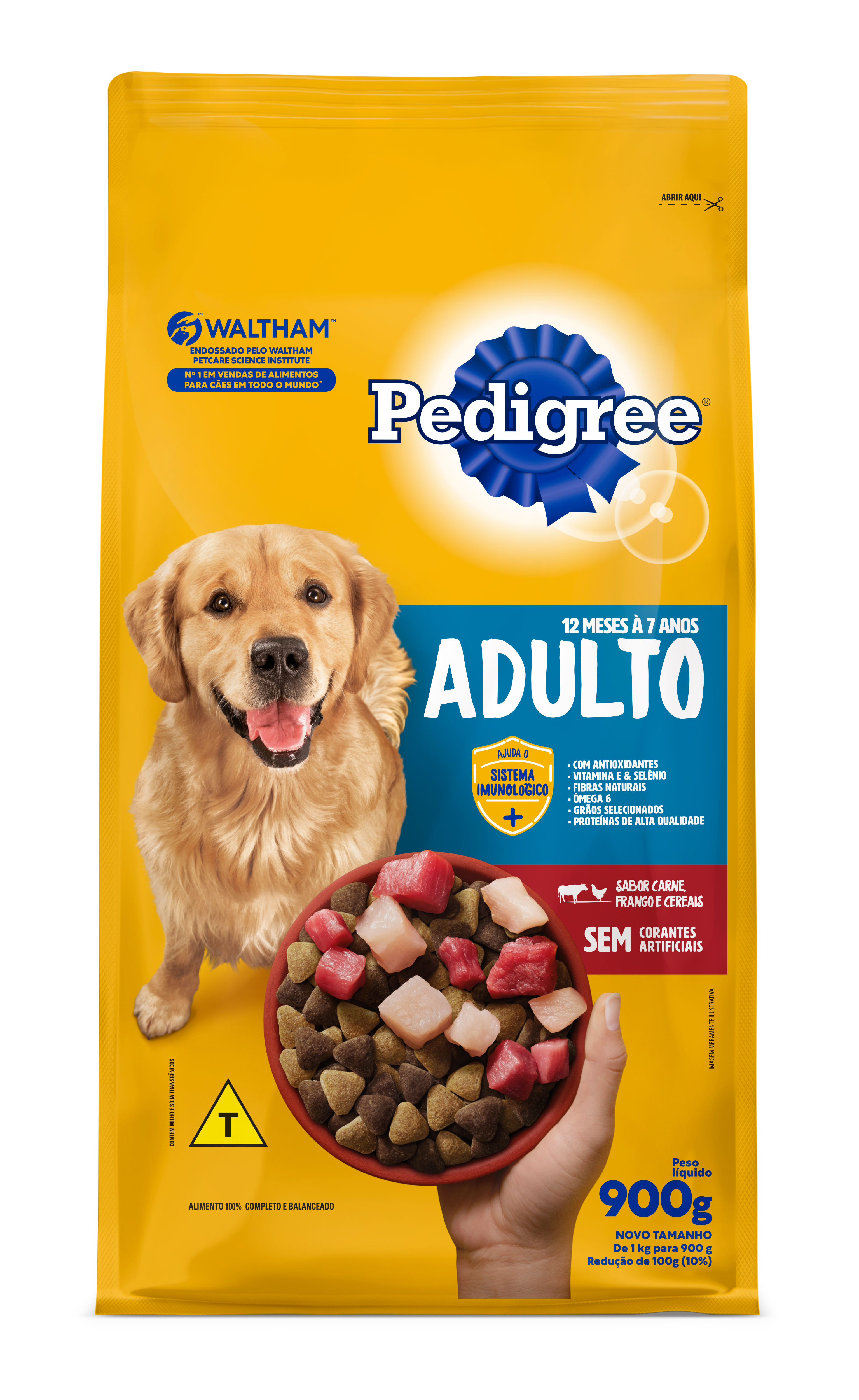 PEDIGREE ADULTO DRY CARNE FRANGO E VEGETAIS 900G