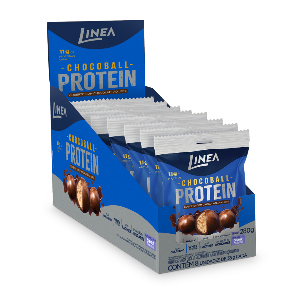 CHOCOBALL LINEA PROTEIN AO LEITE 8X35G