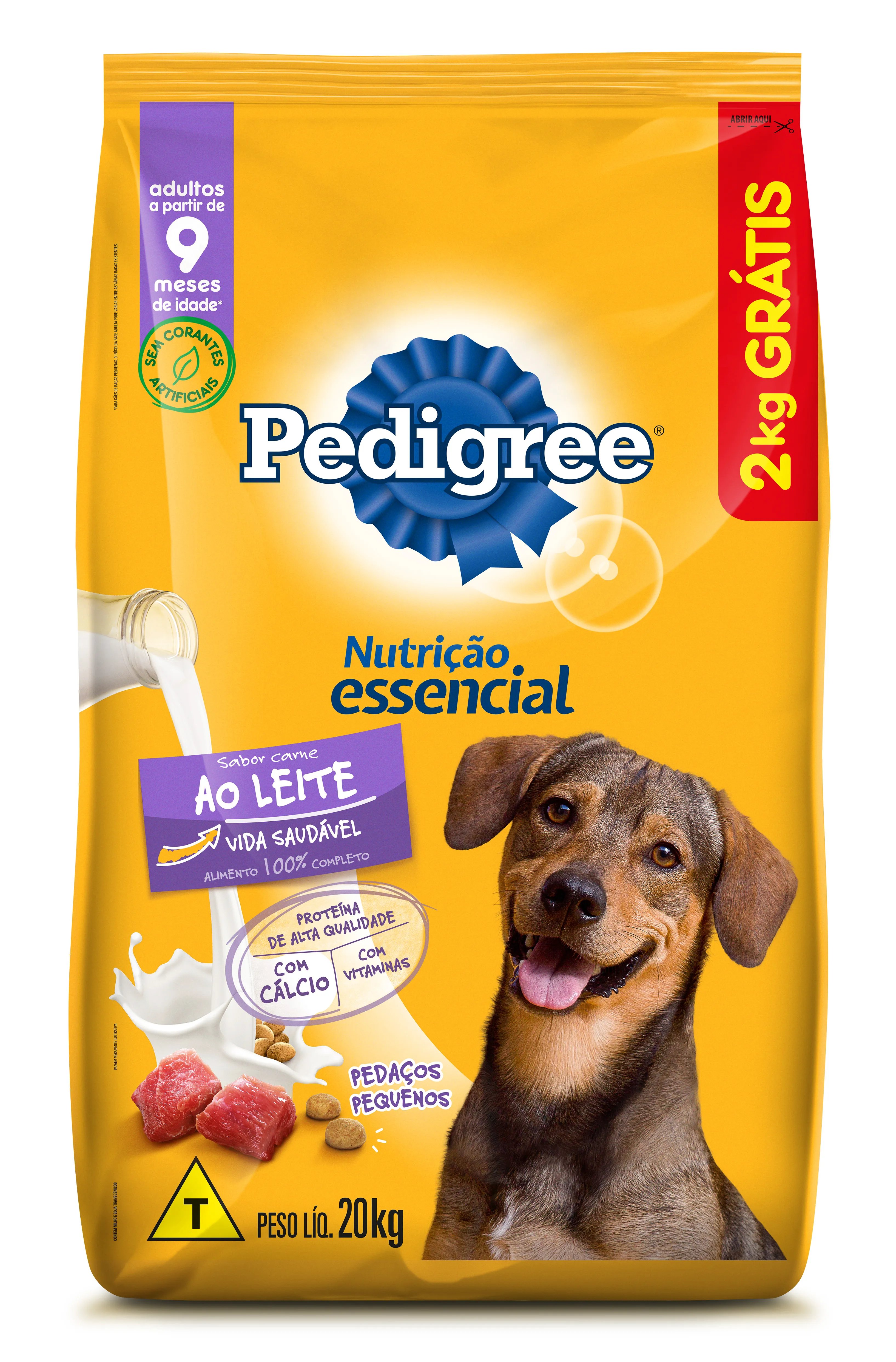 PEDIGREE ADULTO CARNE AO LEITE LV20KG E PG18KG