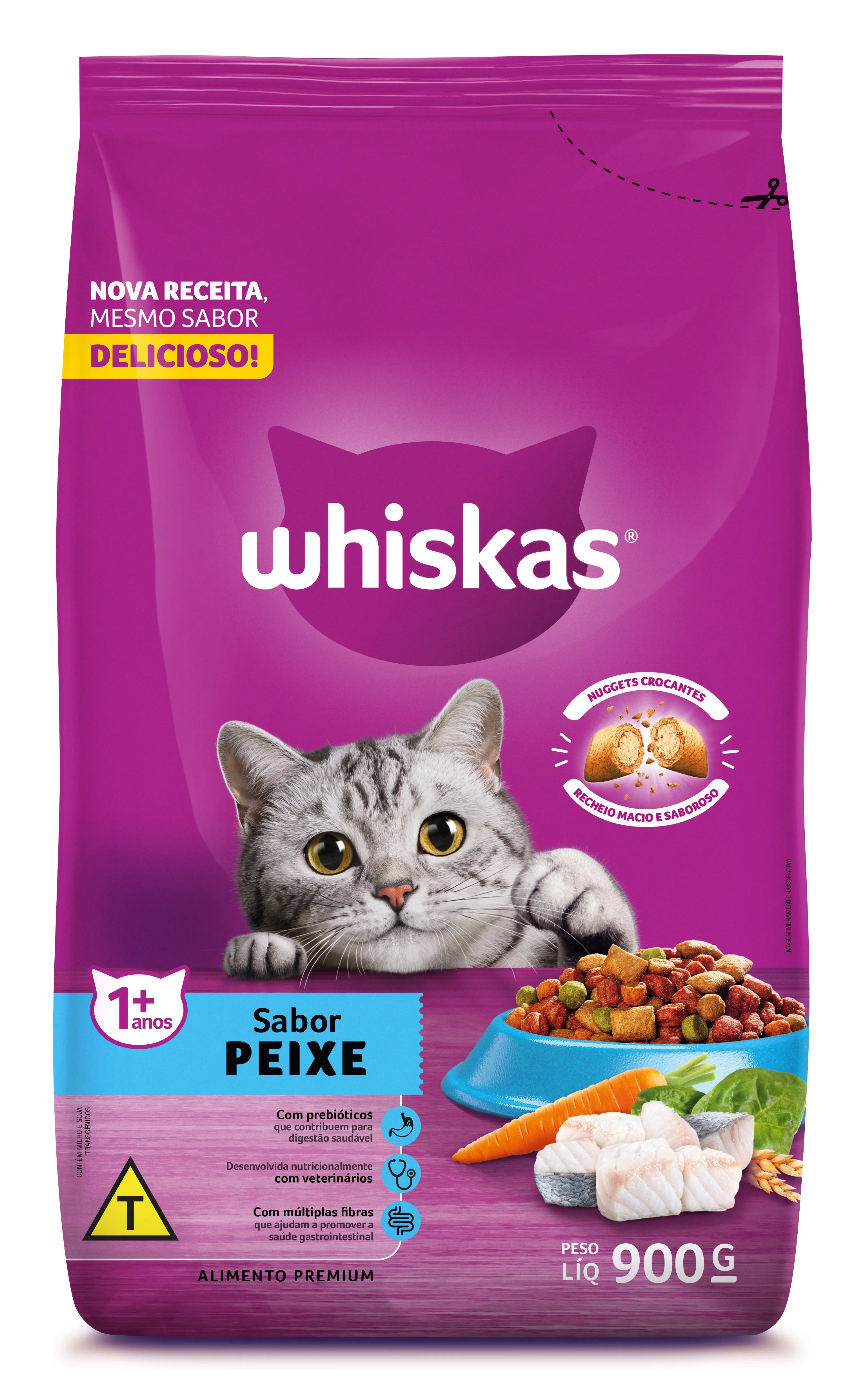 WHISKAS ADULTO PEIXE 900G