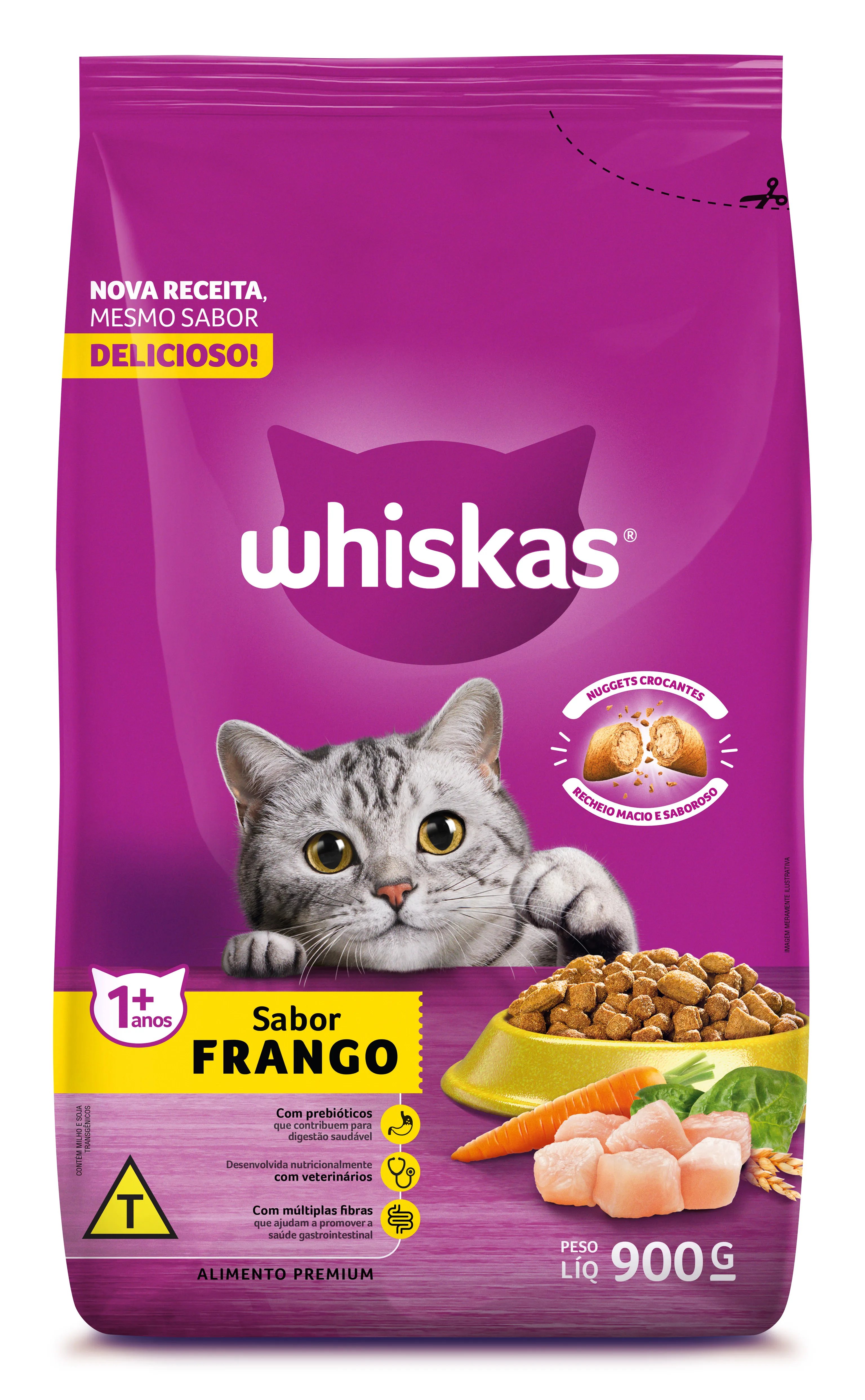 WHISKAS ADULTO FRANGO 900G