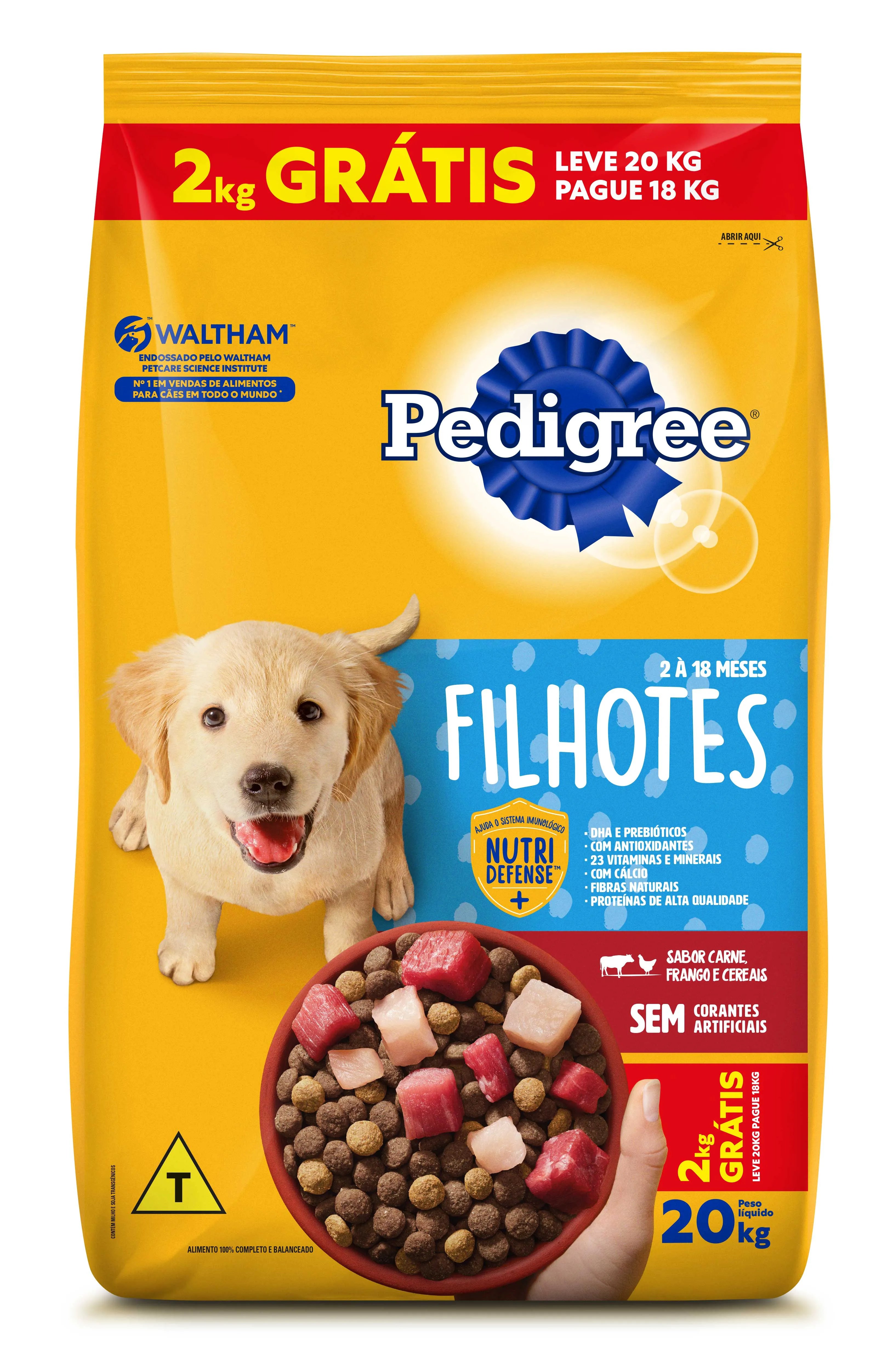 PEDIGREE FILHOTE CARNE FRANGO E CEREAIS 20KG