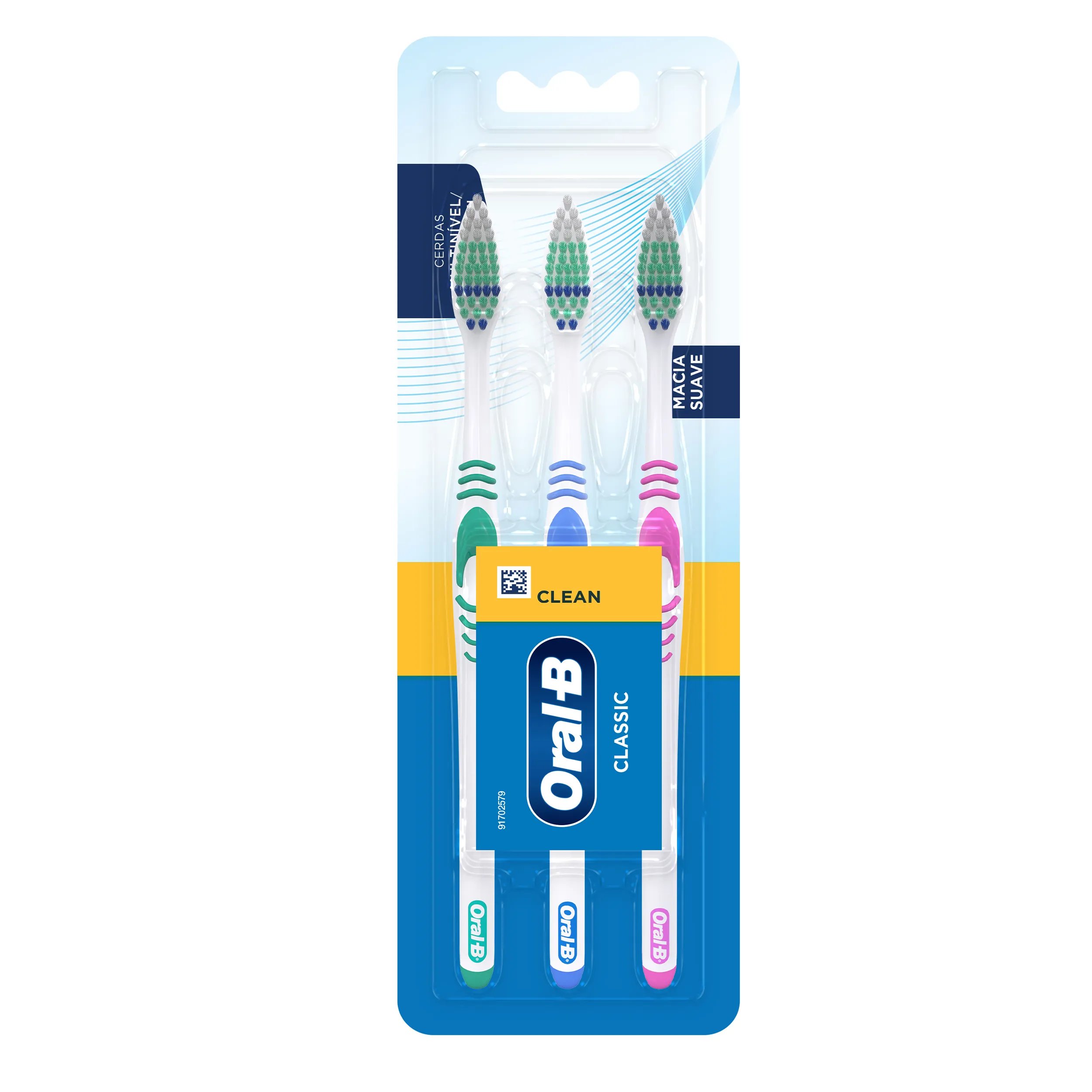 *ESCOVA DENTAL ORAL-B CLASSIC 40 C/ 3