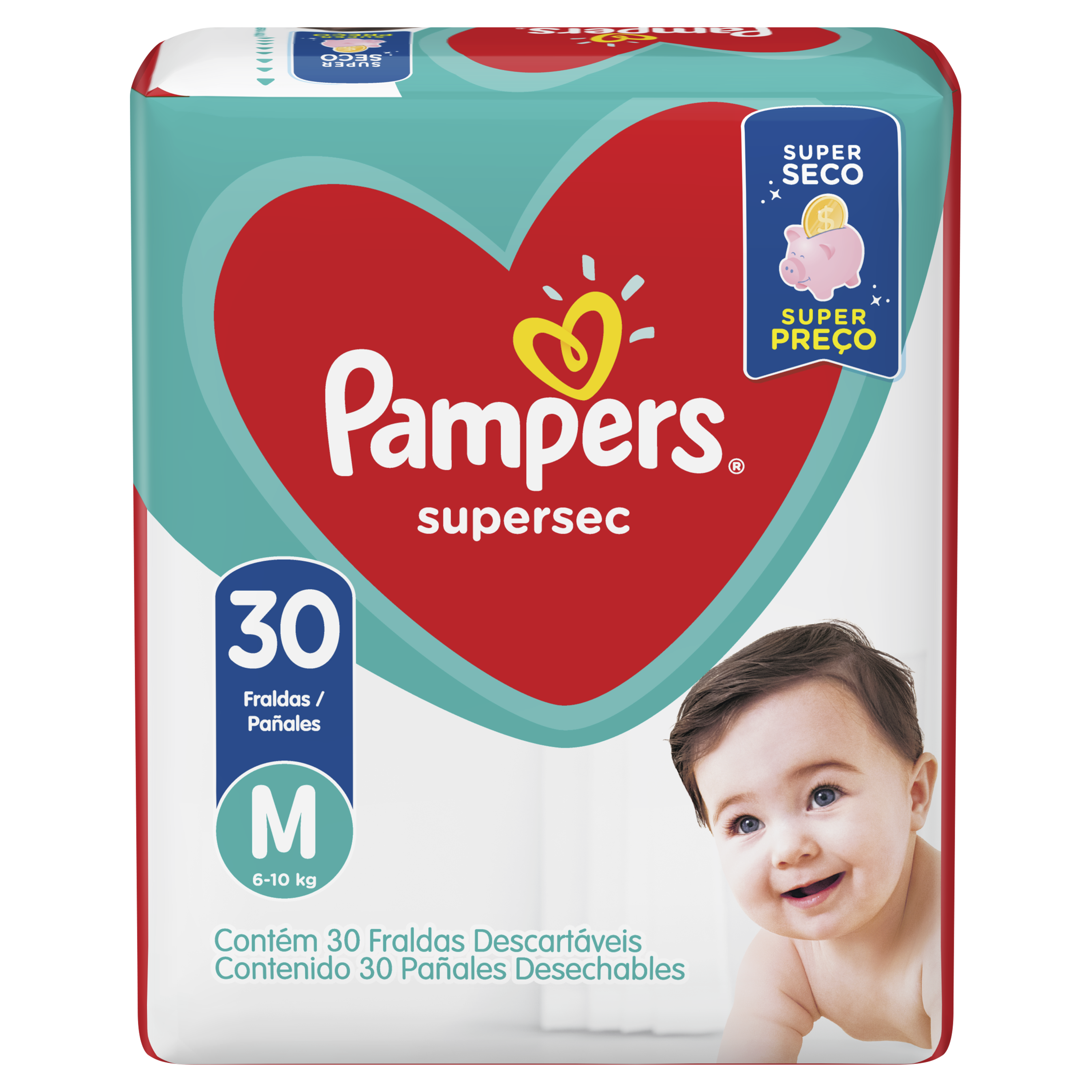 *FDA. PAMPERS SUPER SEC. M C/ 30 | Donizete Distribuidora de Alimentos