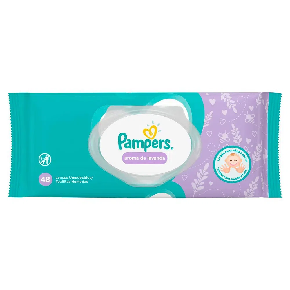 *LENCO UMED PAMPERS REGULAR LAVANDA C/ 4