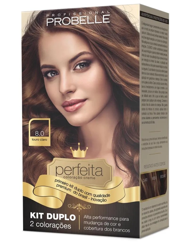 *COLOR KIT DUPLO PERFEITA 50GR 8.0 LOURO