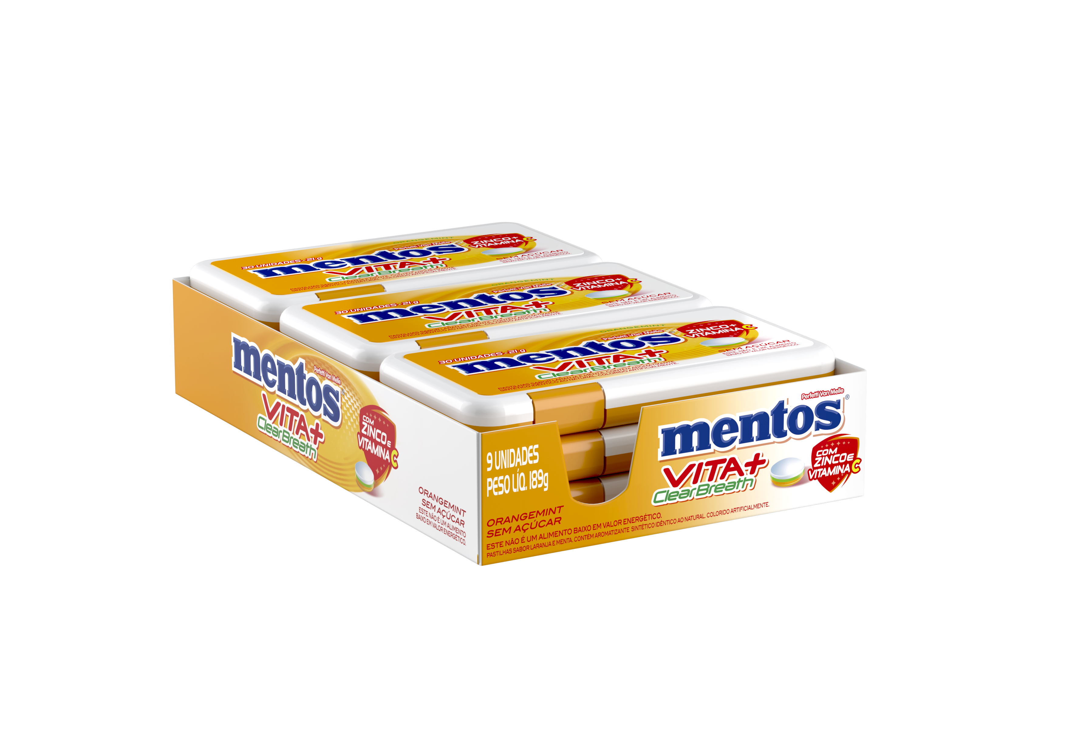 MENTOS ORANGEMINT 30 MINUTOS 9X21G 189G