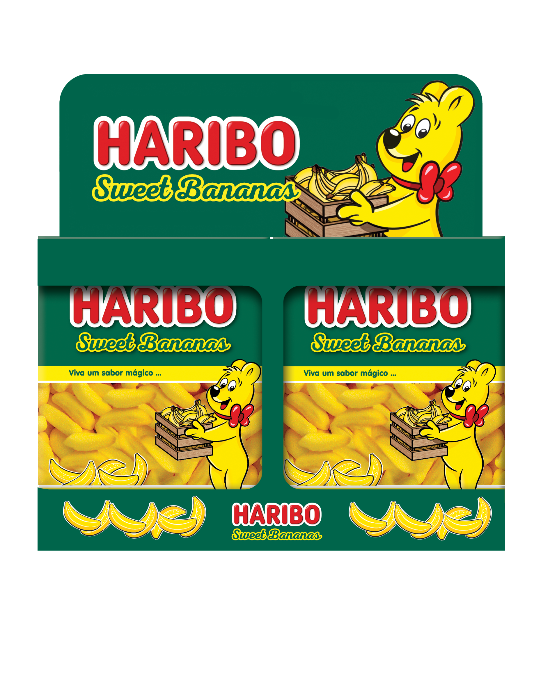 BALA DE GELATINA HARIBO SWEET BANANA 12X14G