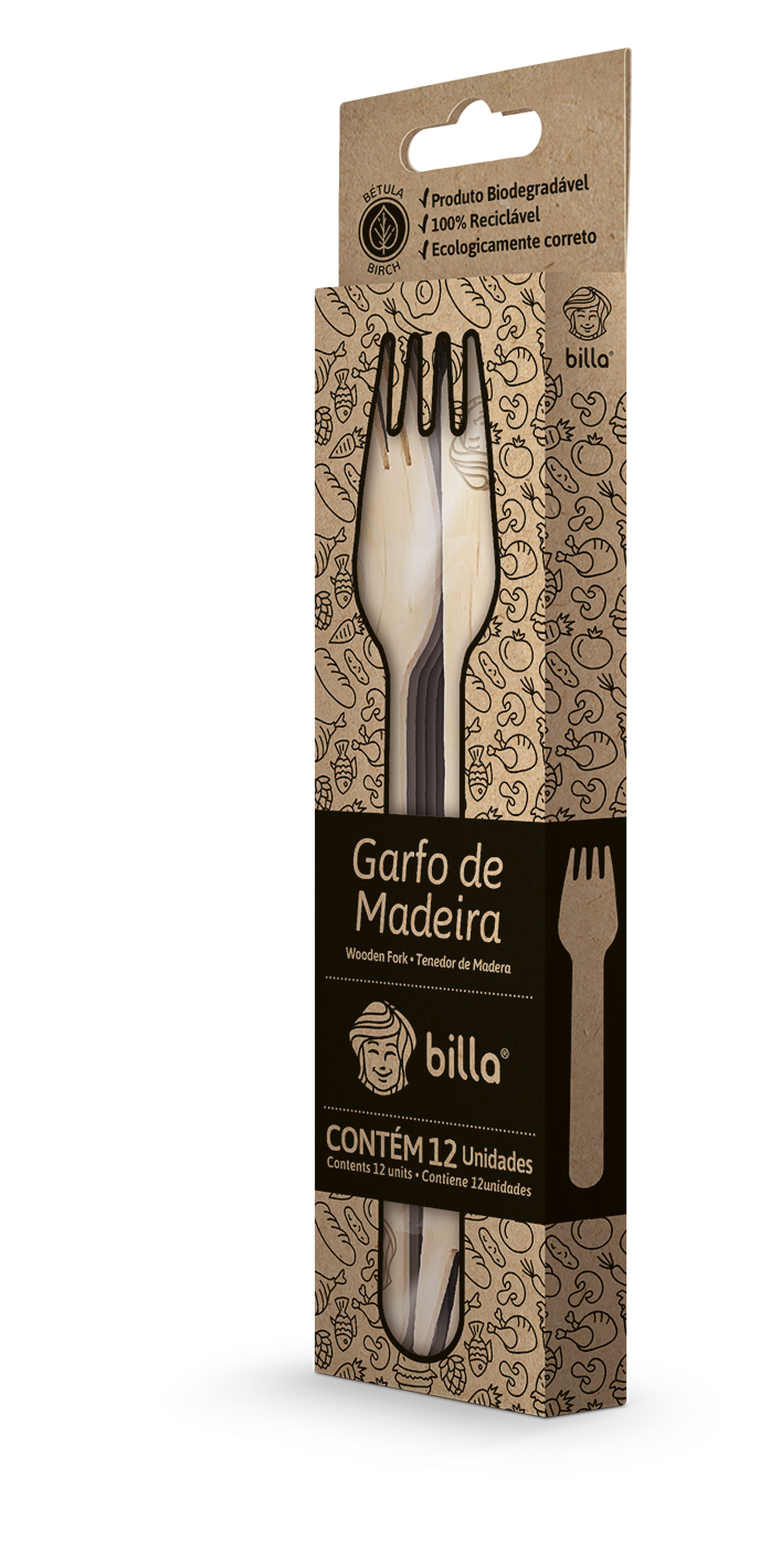 *GARFO DE MADEIRA BILLA COM 12
