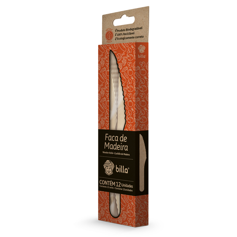 *FACA DE MADEIRA BILLA COM 12