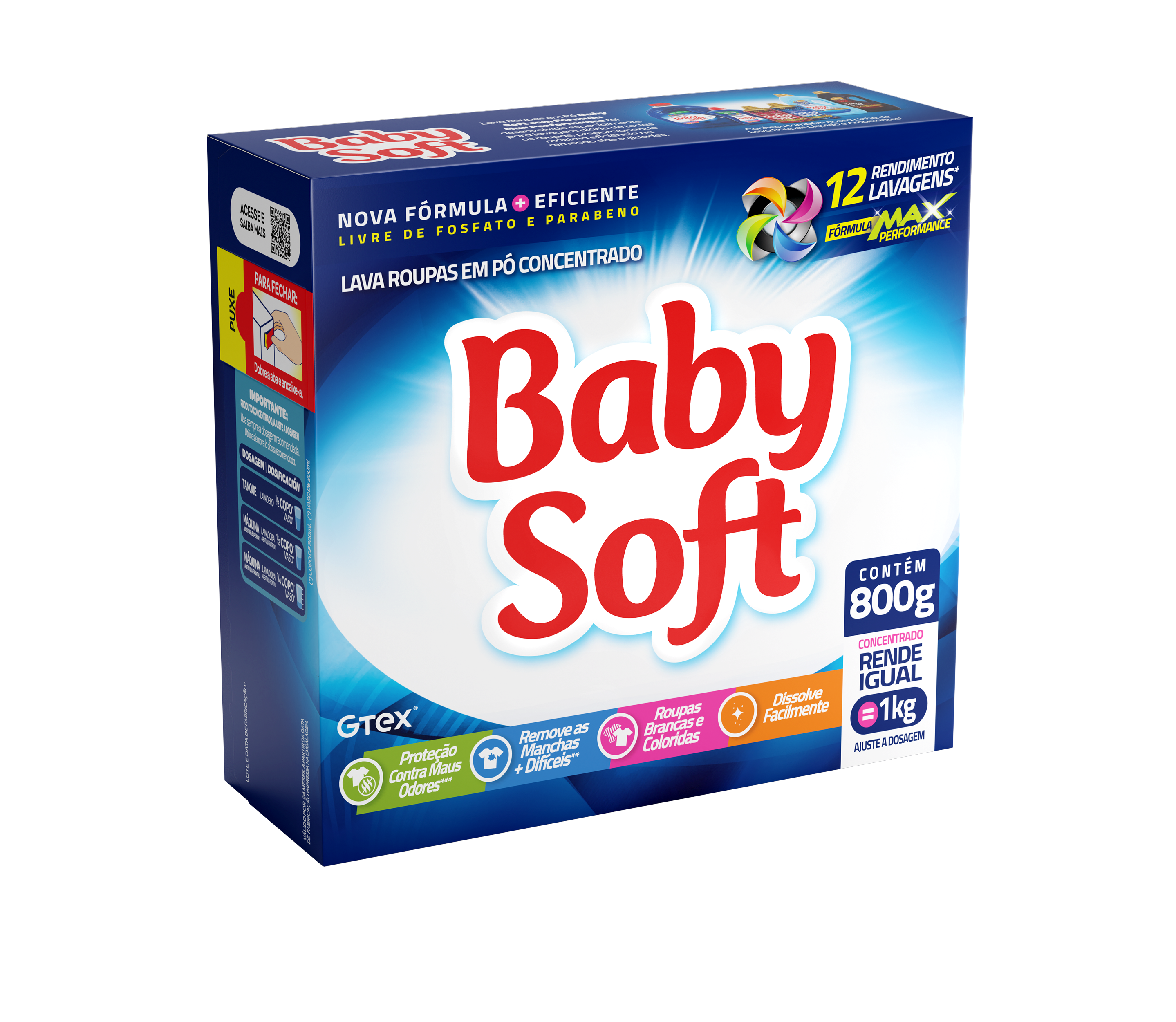 LAVA ROUPAS PÓ URCA BABY SOFT CONCENTRADO 800G
