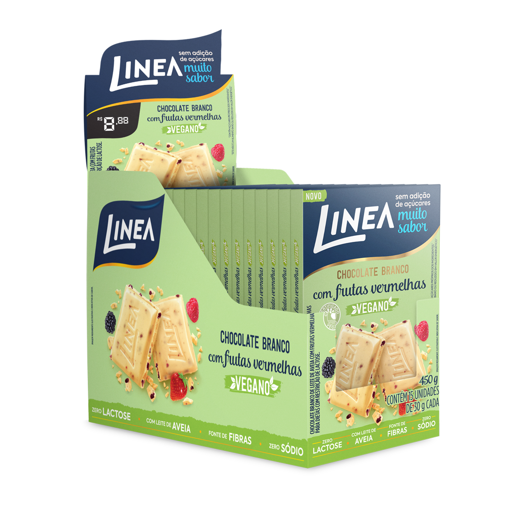 CHOCOLATE VEGANO LINEA COM FRUTA 15X30G