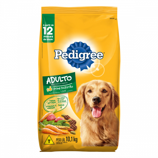 PEDIGREE ADULTO CARNE E VEGETAIS 10,1KG