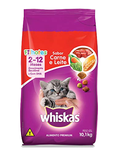 WHISKAS FILHOTE CARNE E LEITE 10,1KG