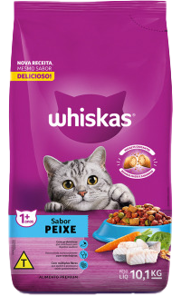 WHISKAS PEIXE COM DELICROCS 10,1KG