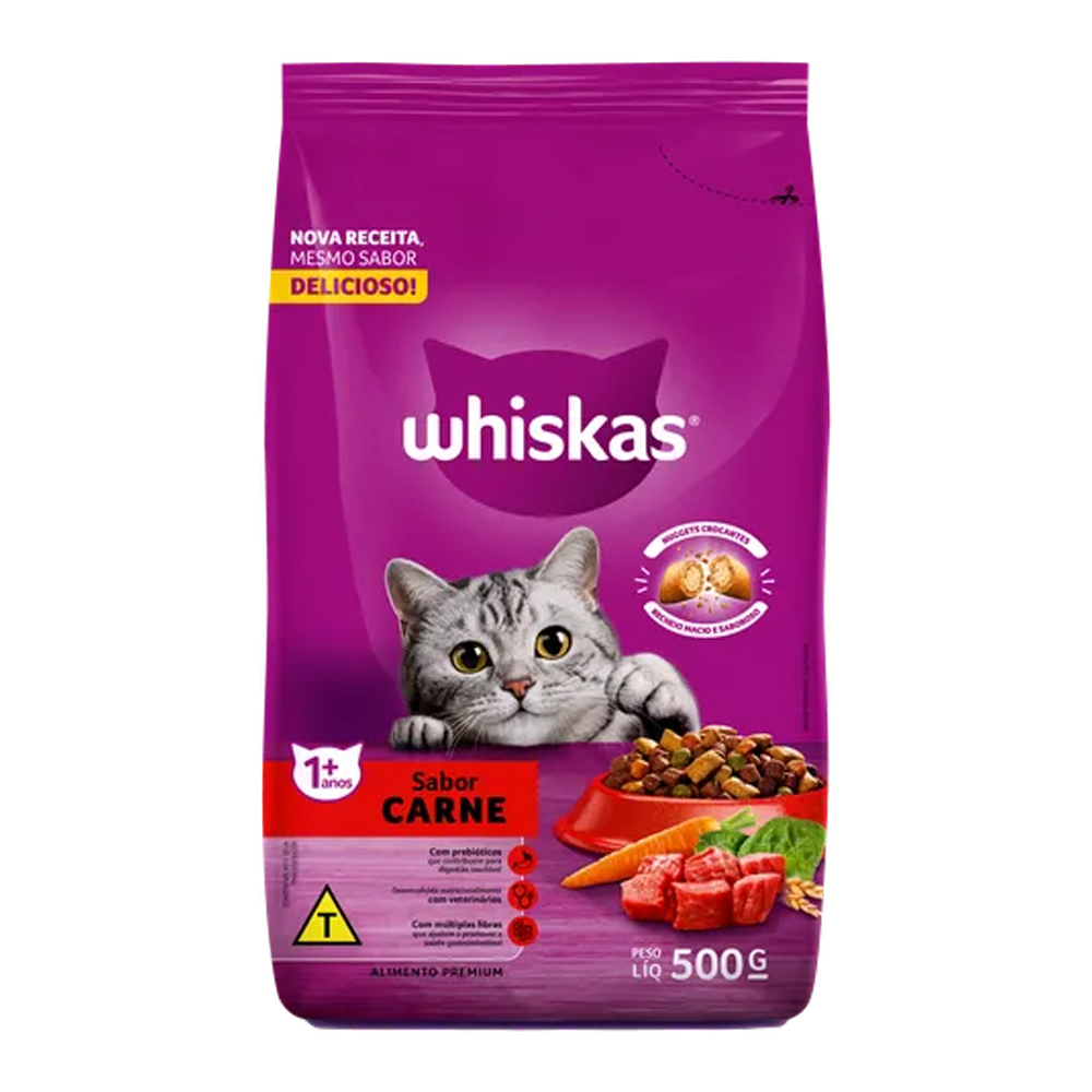 WHISKAS ADULTO CARNE 500G