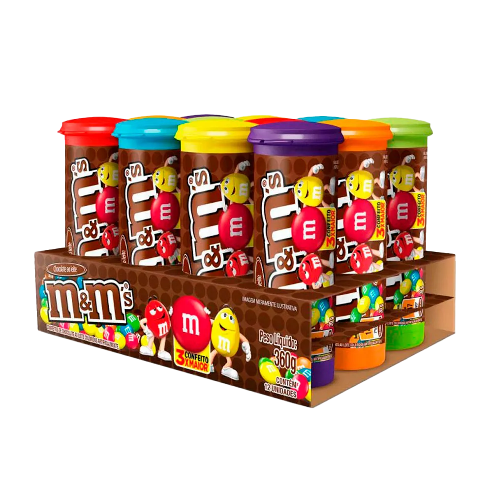 CHOCOLATE M&Ms MINIS TUBOS CHOCOLATE 12X30G