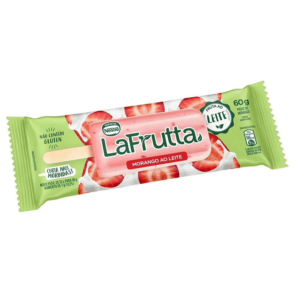 PICOLÉ NESTLÉ LA FRUTTA MORANGO AO LEITE 60GR