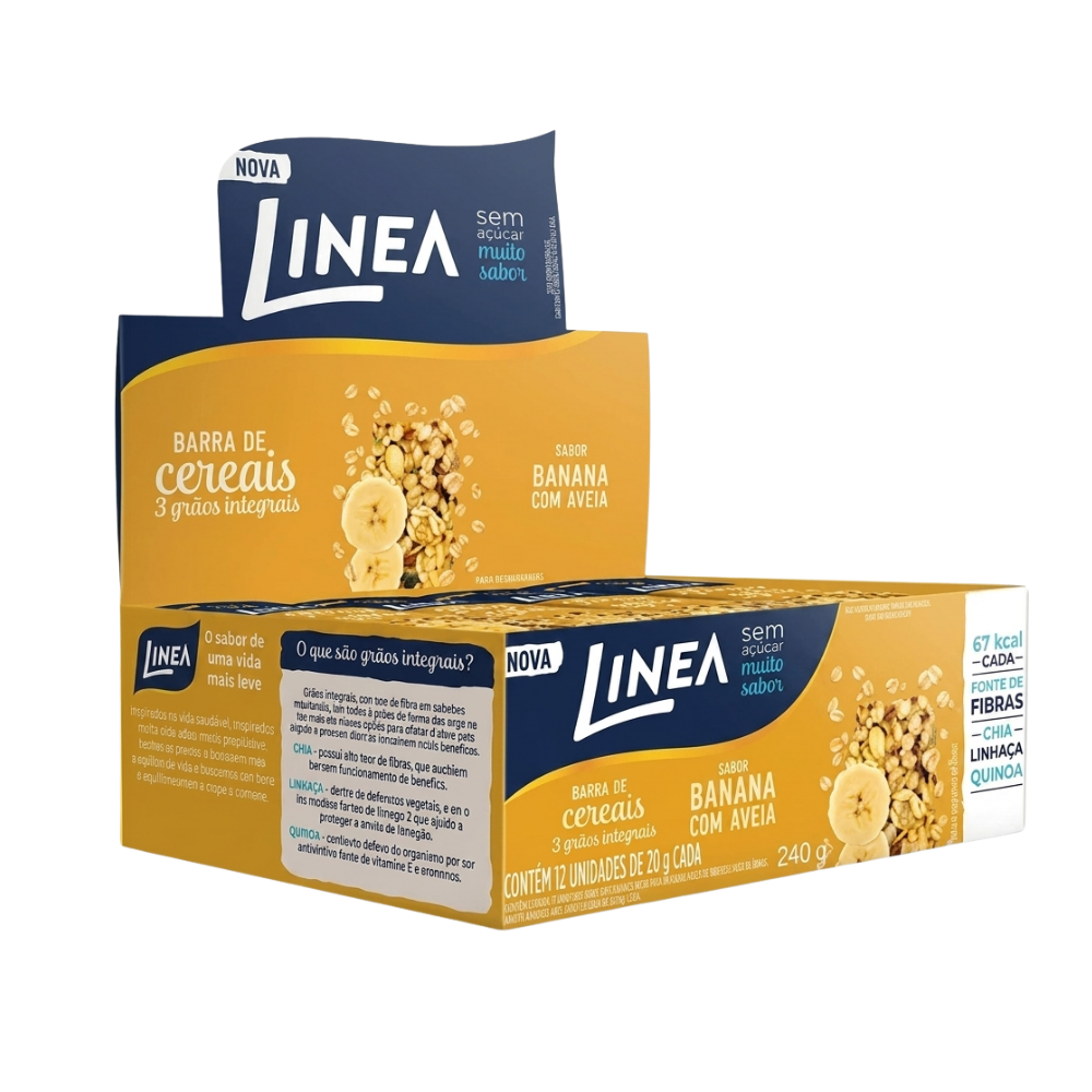 BARRA DE CEREAIS LINEA BANANA COM AMENDOIM 12X20G