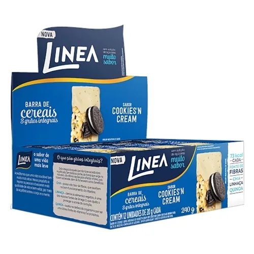BARRA DE CEREAIS LINEA COOKIES'N CREAM 12X20G