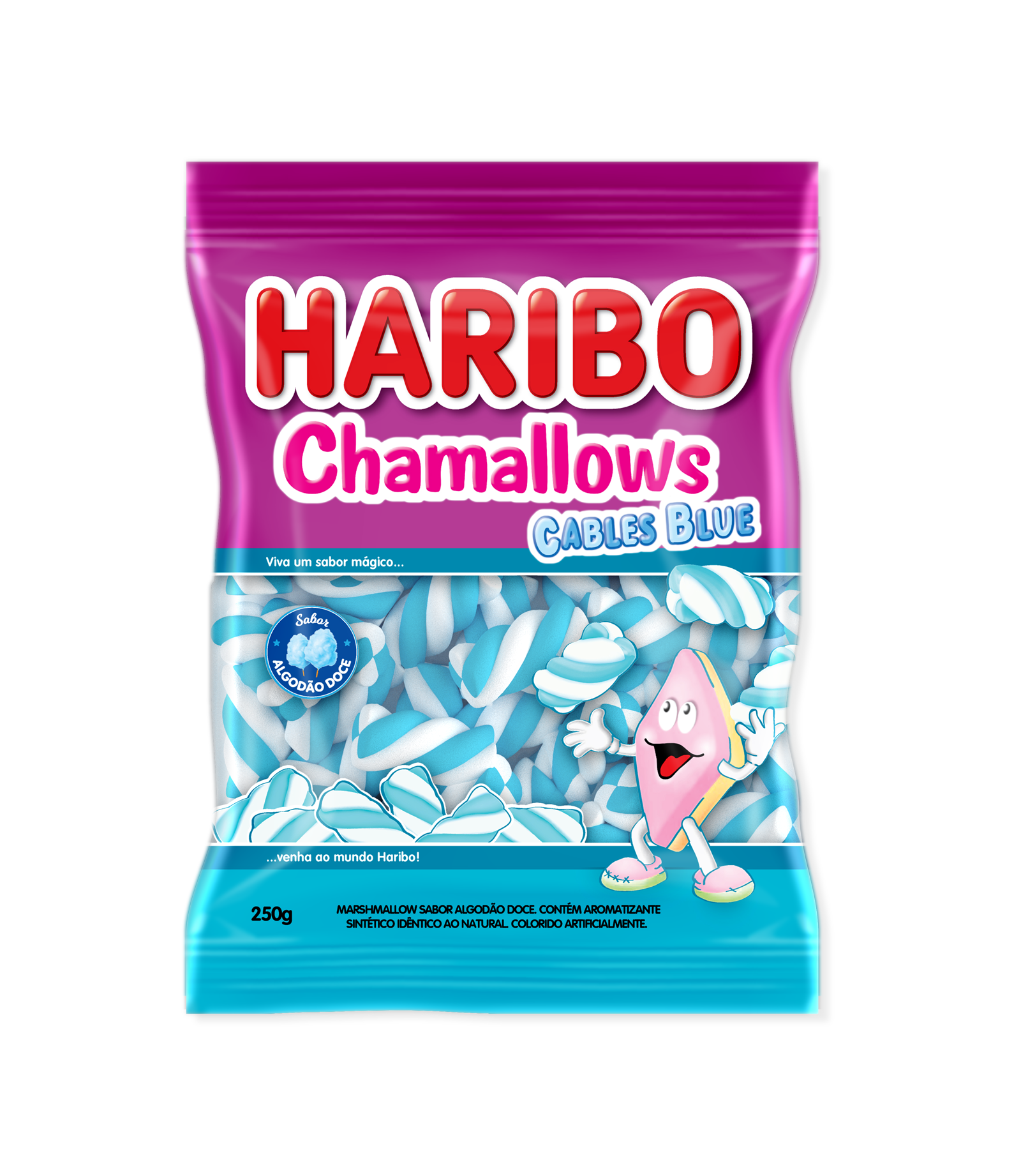 MARSHMALLOW HARIBO CABLES BLUE 220G