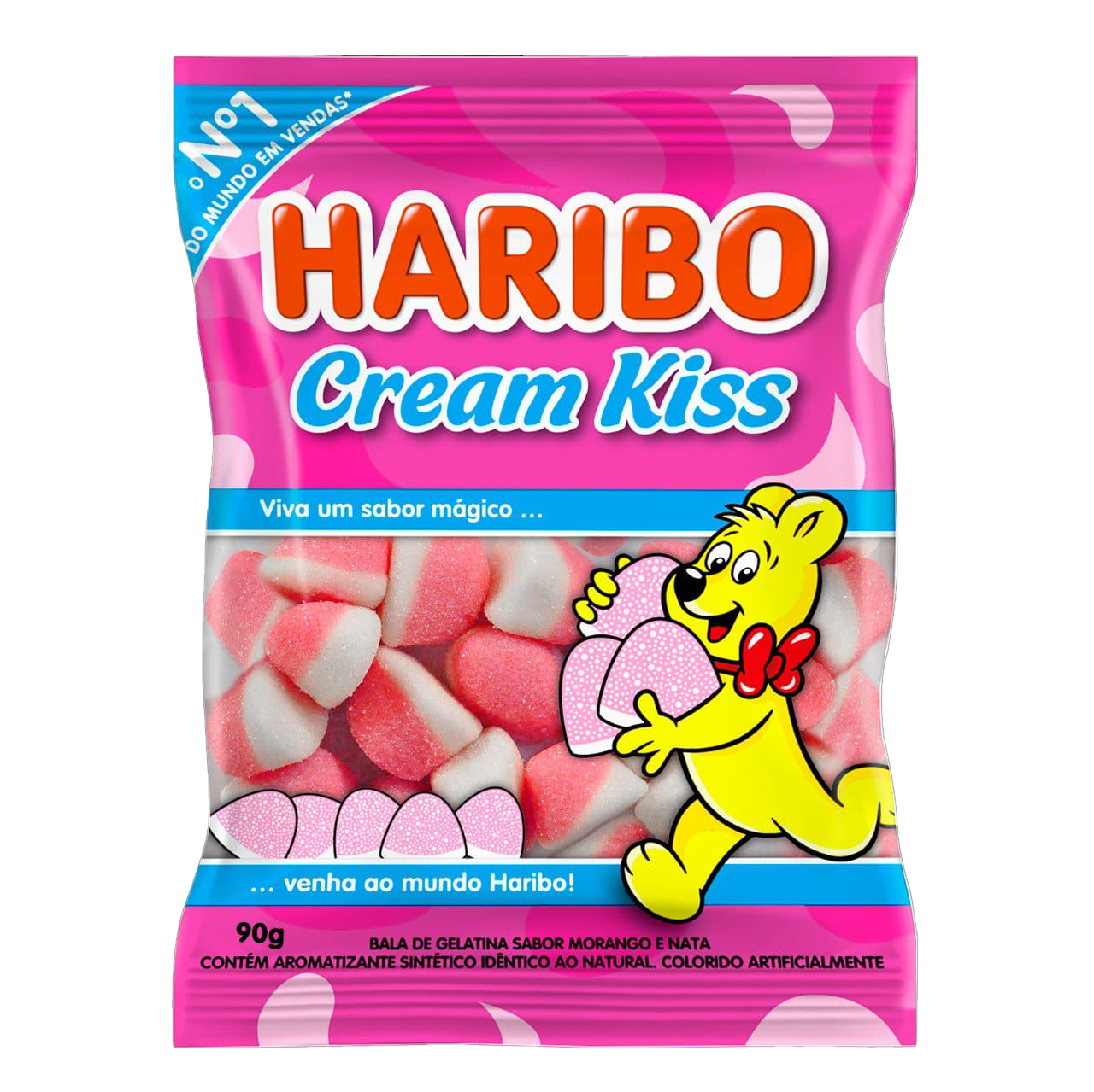 *BALA DE GELATINA HARIBO CREAM KISS 90G