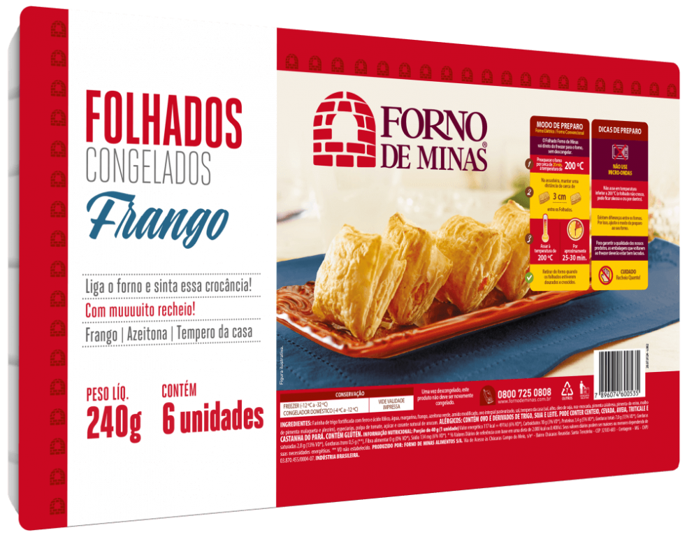 SALGADO FOLHADO FORNO DE MINAS FRANGO 240G